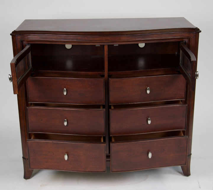 Wooden TV Chest with Glass Doors