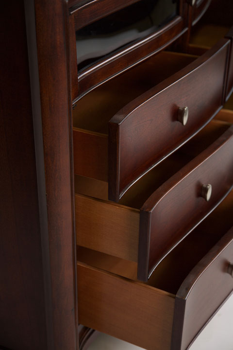 Wooden TV Chest with Glass Doors