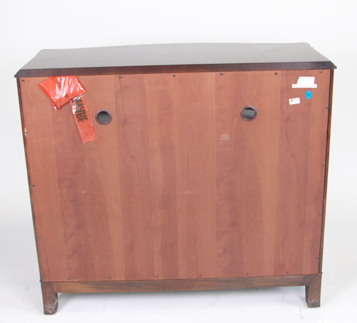 Wooden TV Chest with Glass Doors