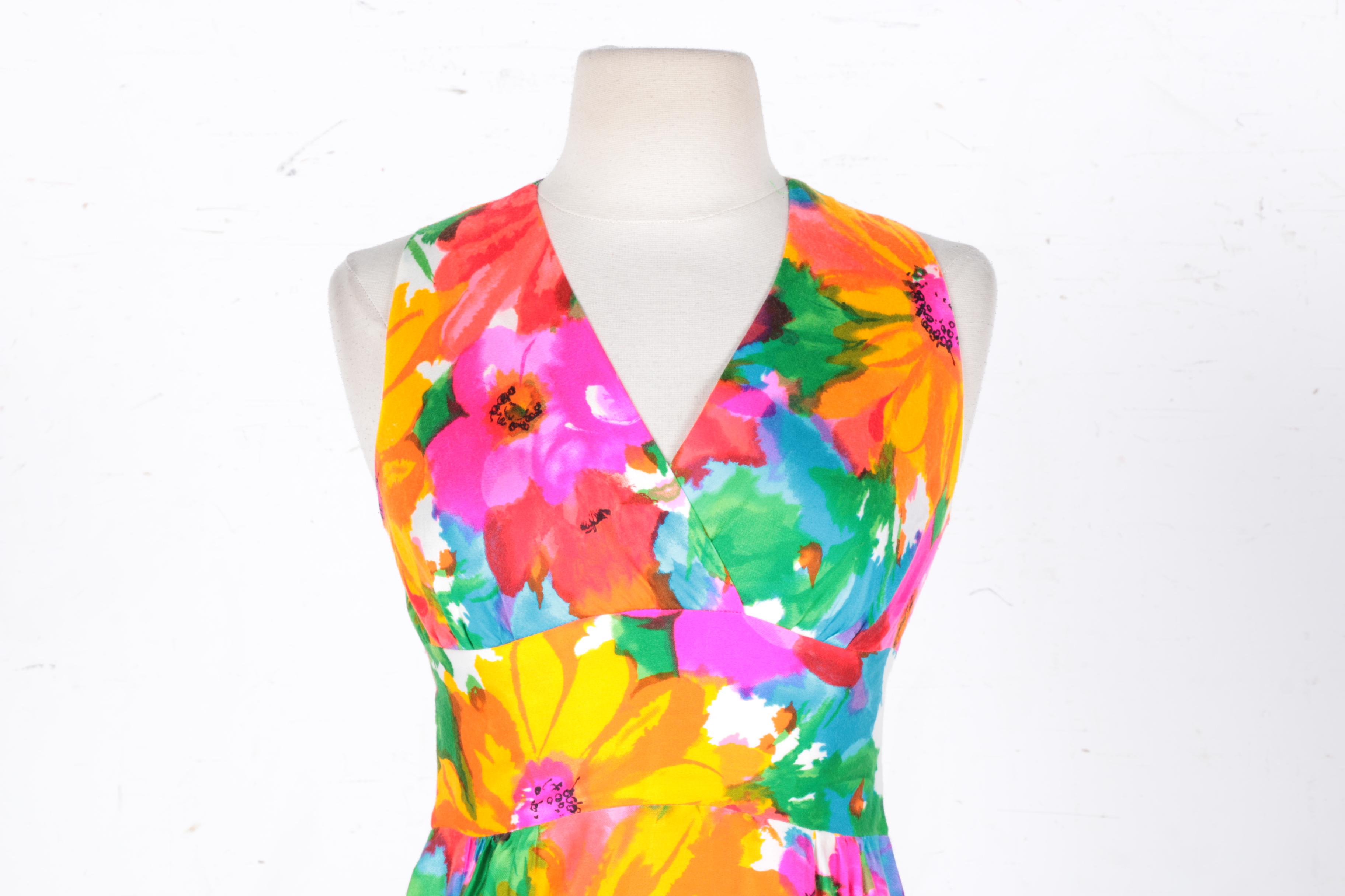 Vintage Floral Maxi Dress