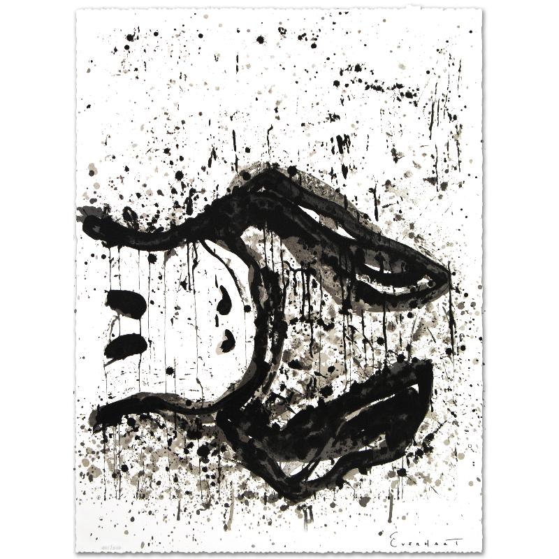 Tom Everhart Limited Edition Hand Pulled Lithograph "Watchdog 3 O'Clock"
