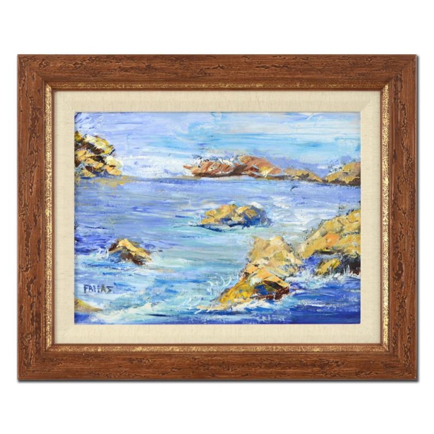 Elliot Fallas Oil on Canvas "Rocky Cove"