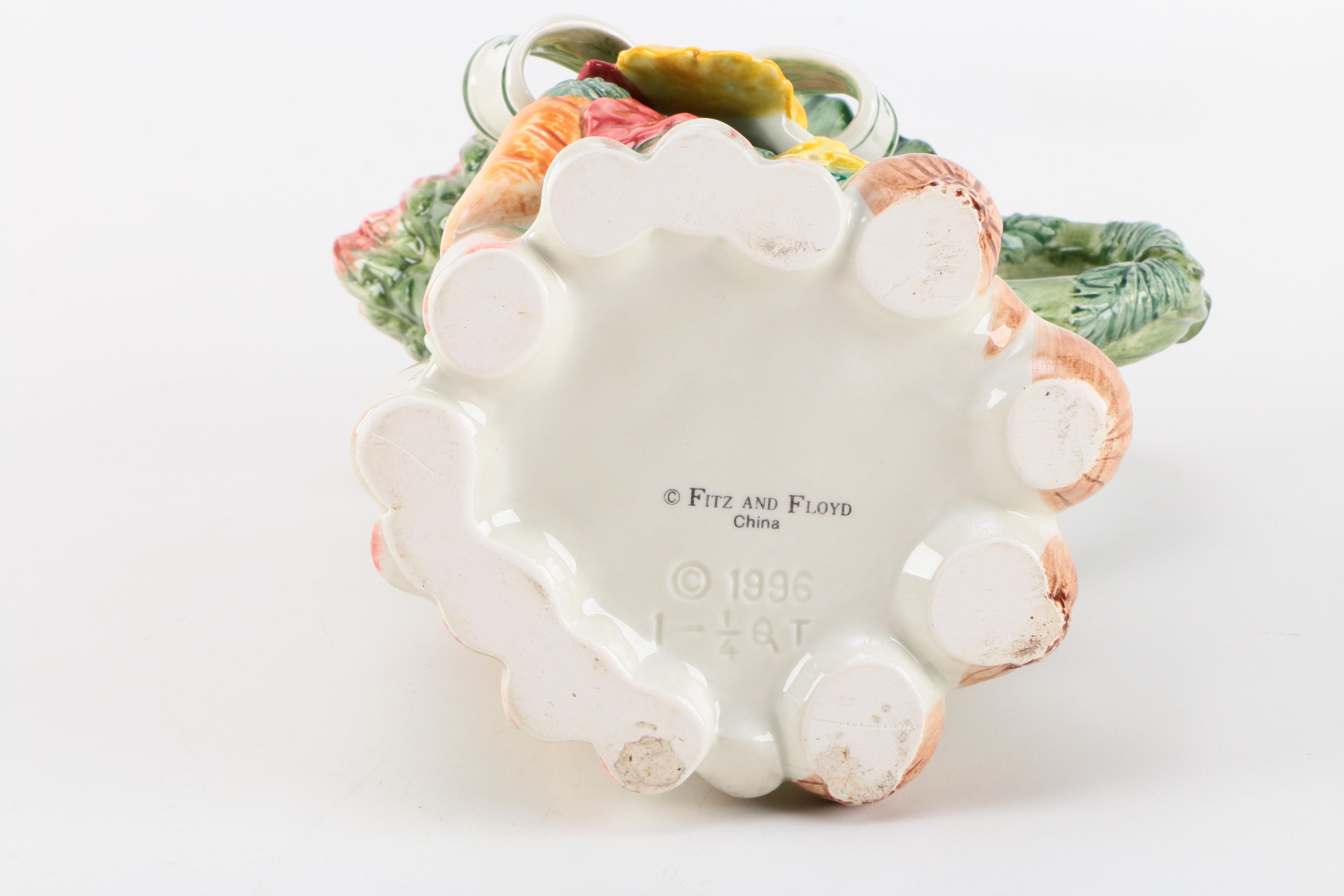 Hartstone "Farmers Market" Serveware and Fitz and Floyd "Herb Garden" Pitcher