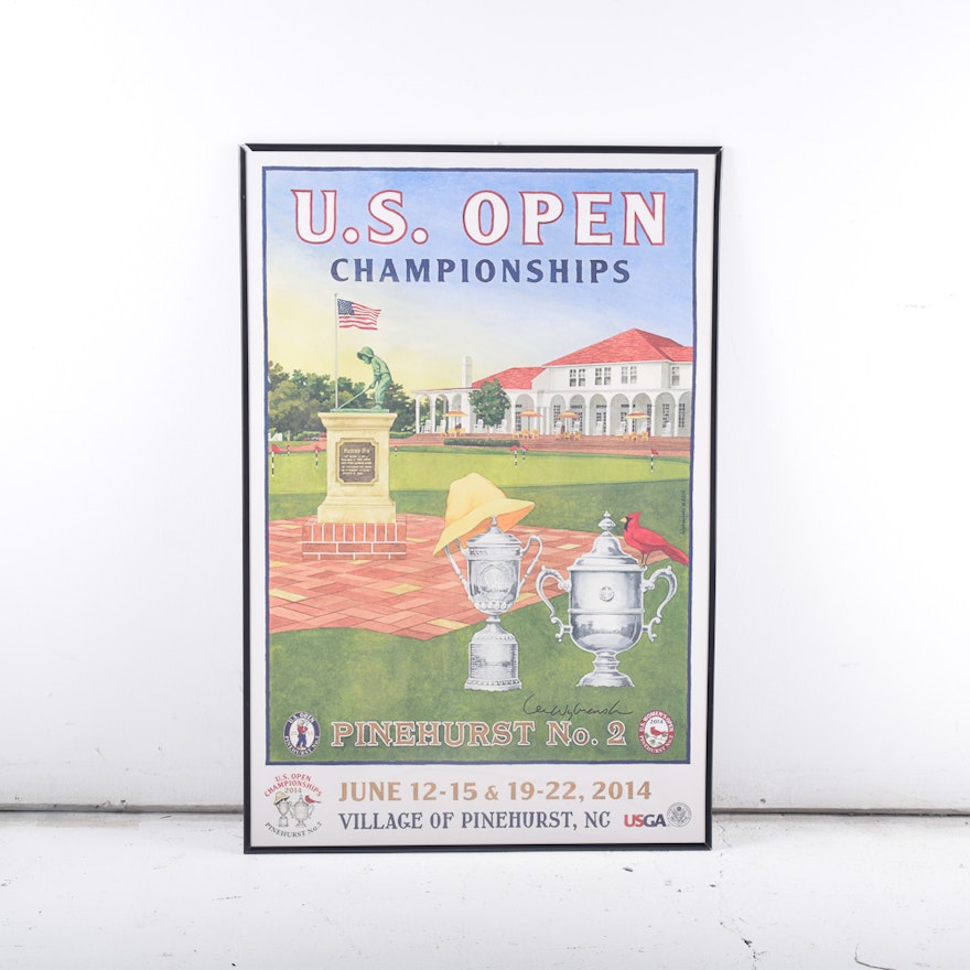 Signed 2014 U.S. Open Championships Poster after Lee Wybranski