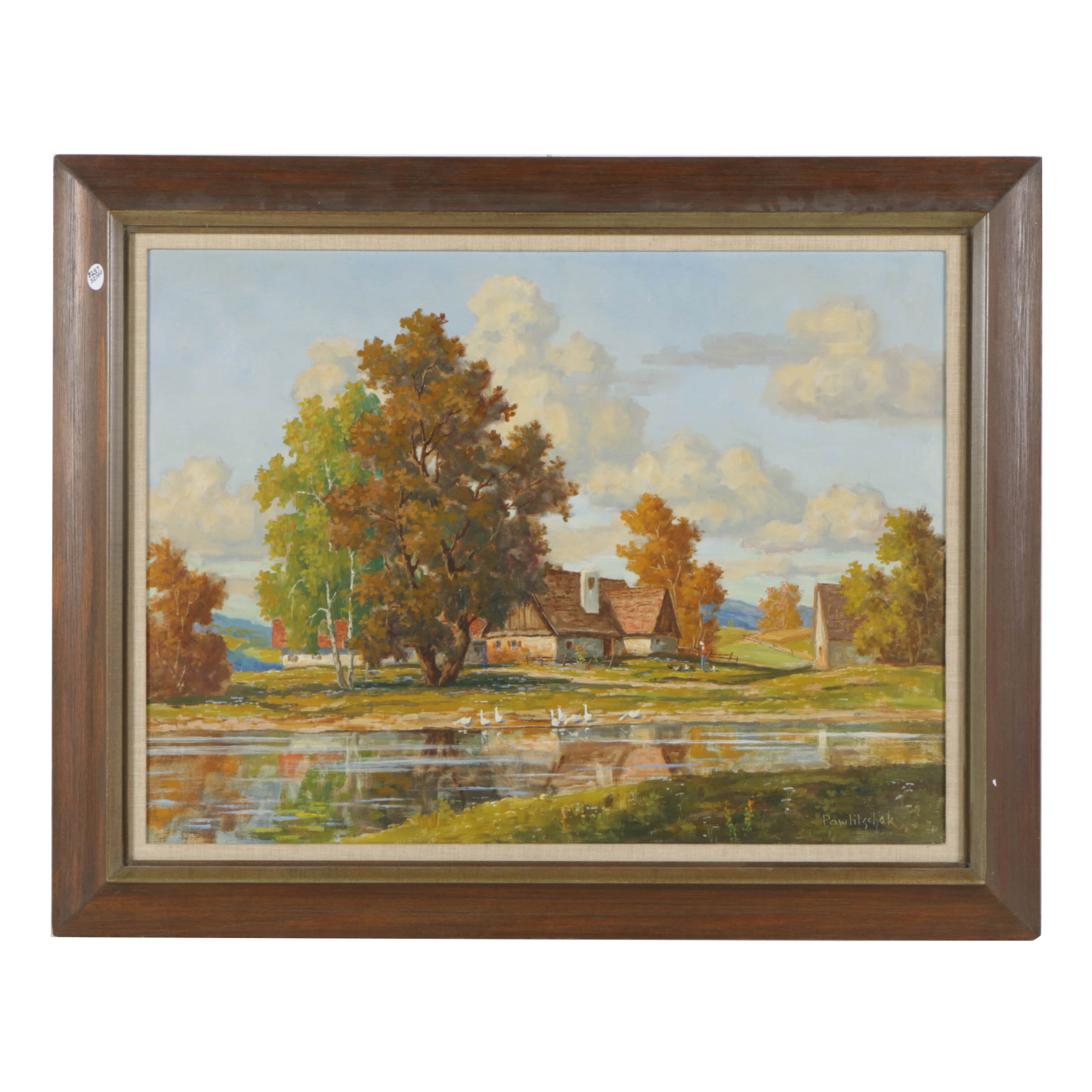Hans Pawlitschek Oil Painting on Canvas Countryside Landscape