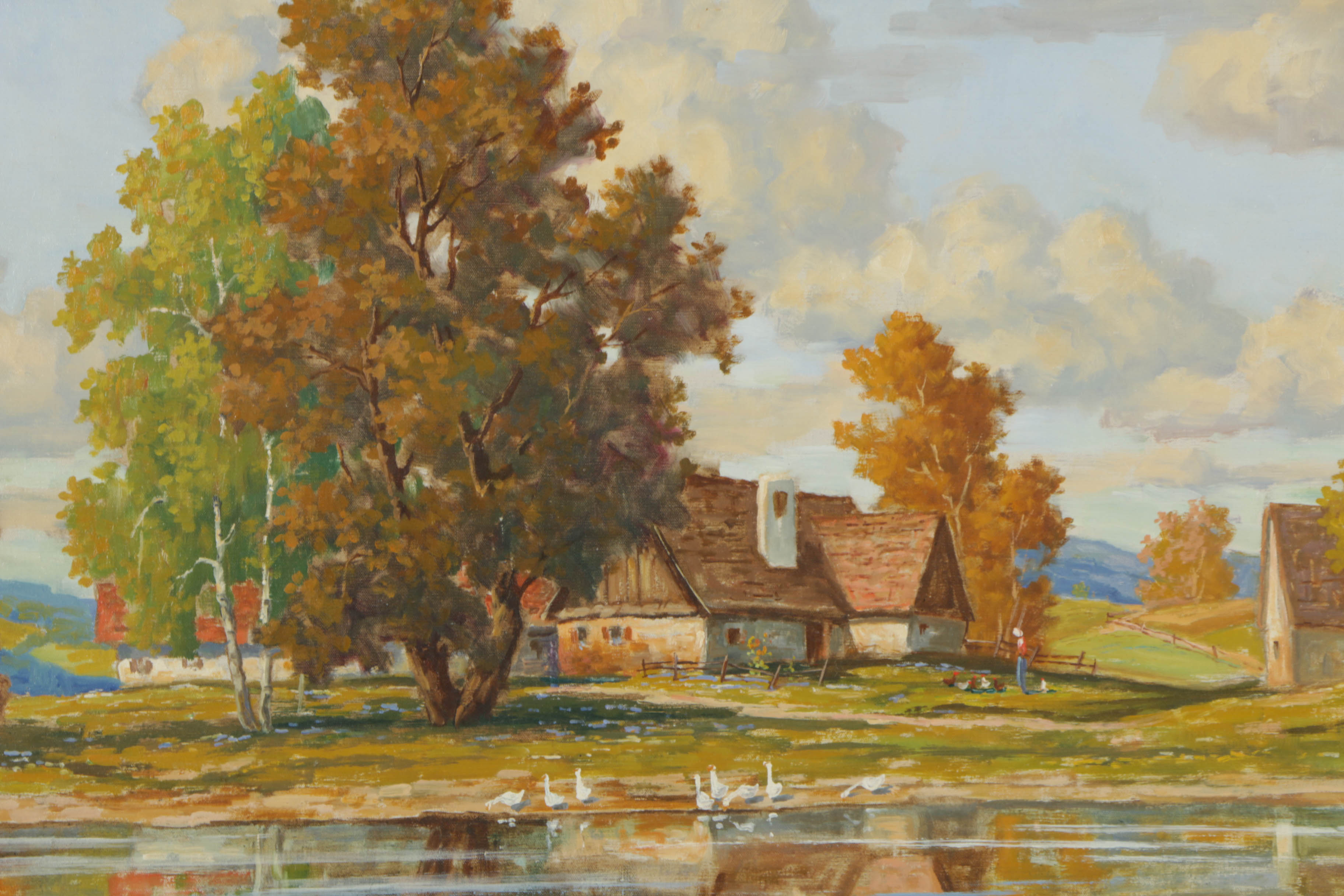 Hans Pawlitschek Oil Painting on Canvas Countryside Landscape