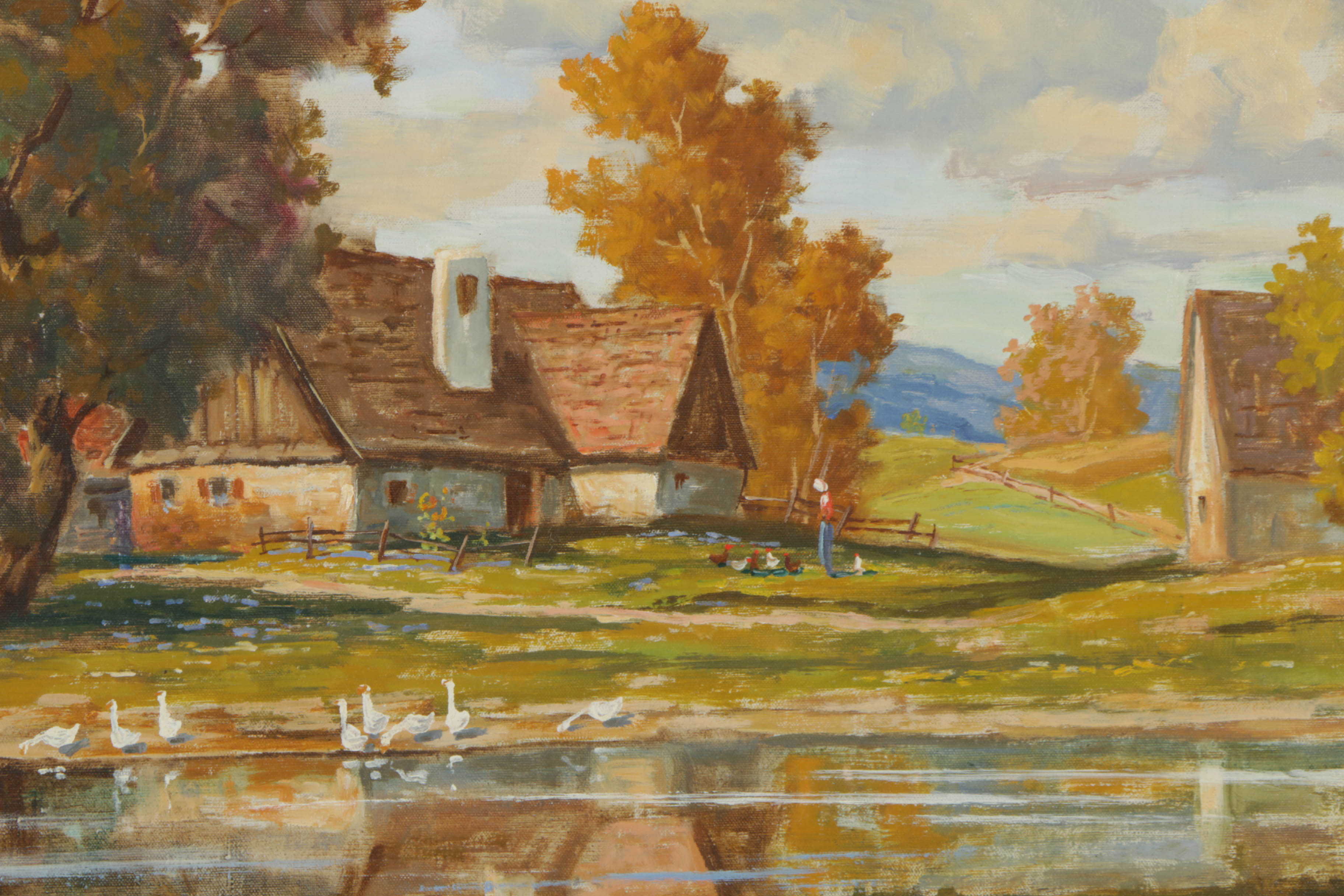 Hans Pawlitschek Oil Painting on Canvas Countryside Landscape