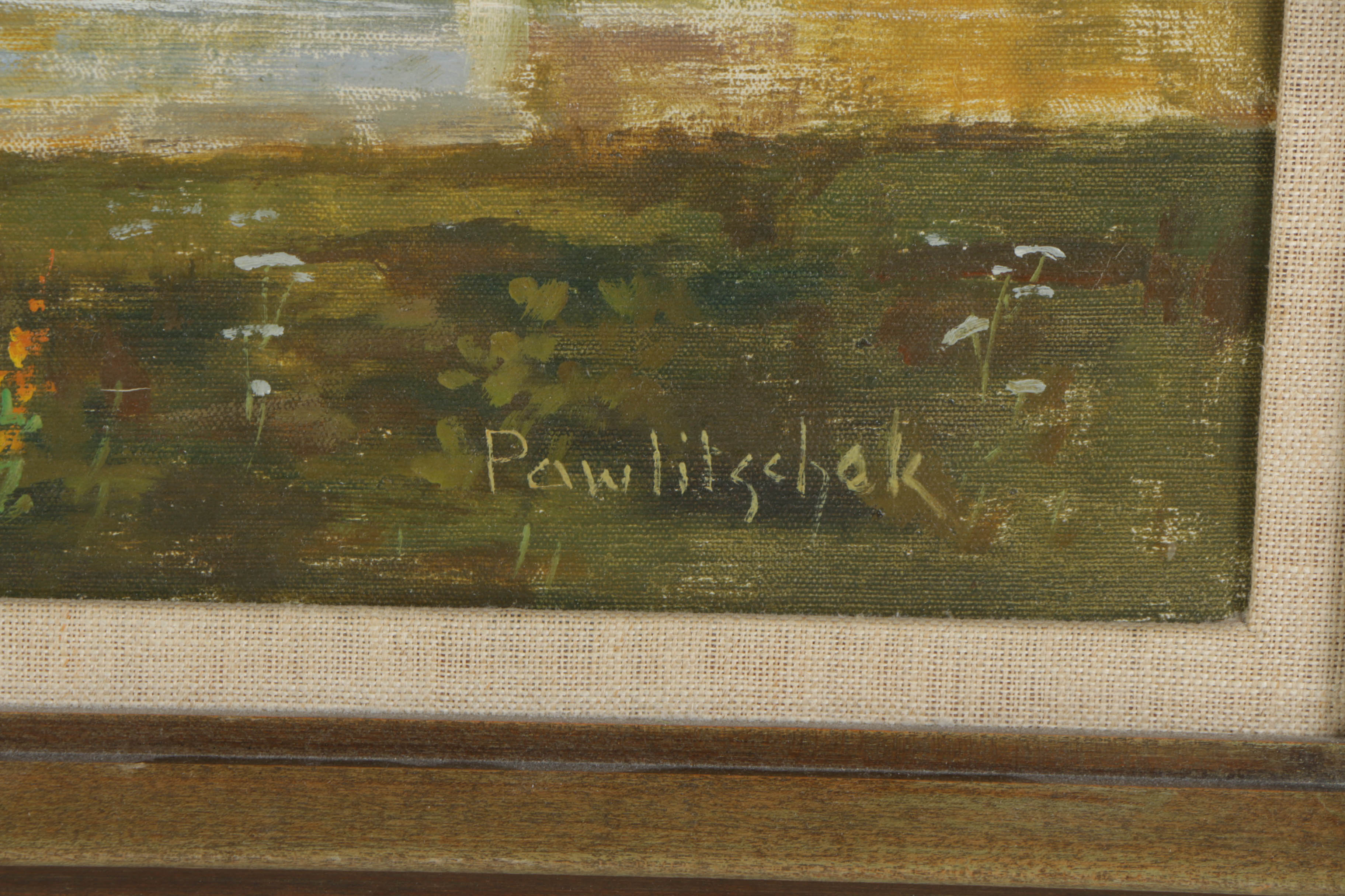 Hans Pawlitschek Oil Painting on Canvas Countryside Landscape