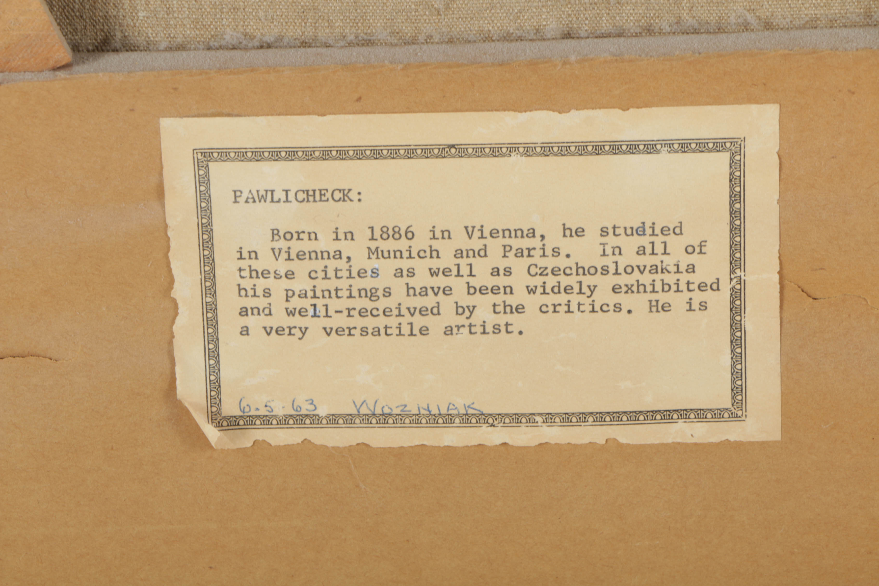 Hans Pawlitschek Oil Painting on Canvas Countryside Landscape