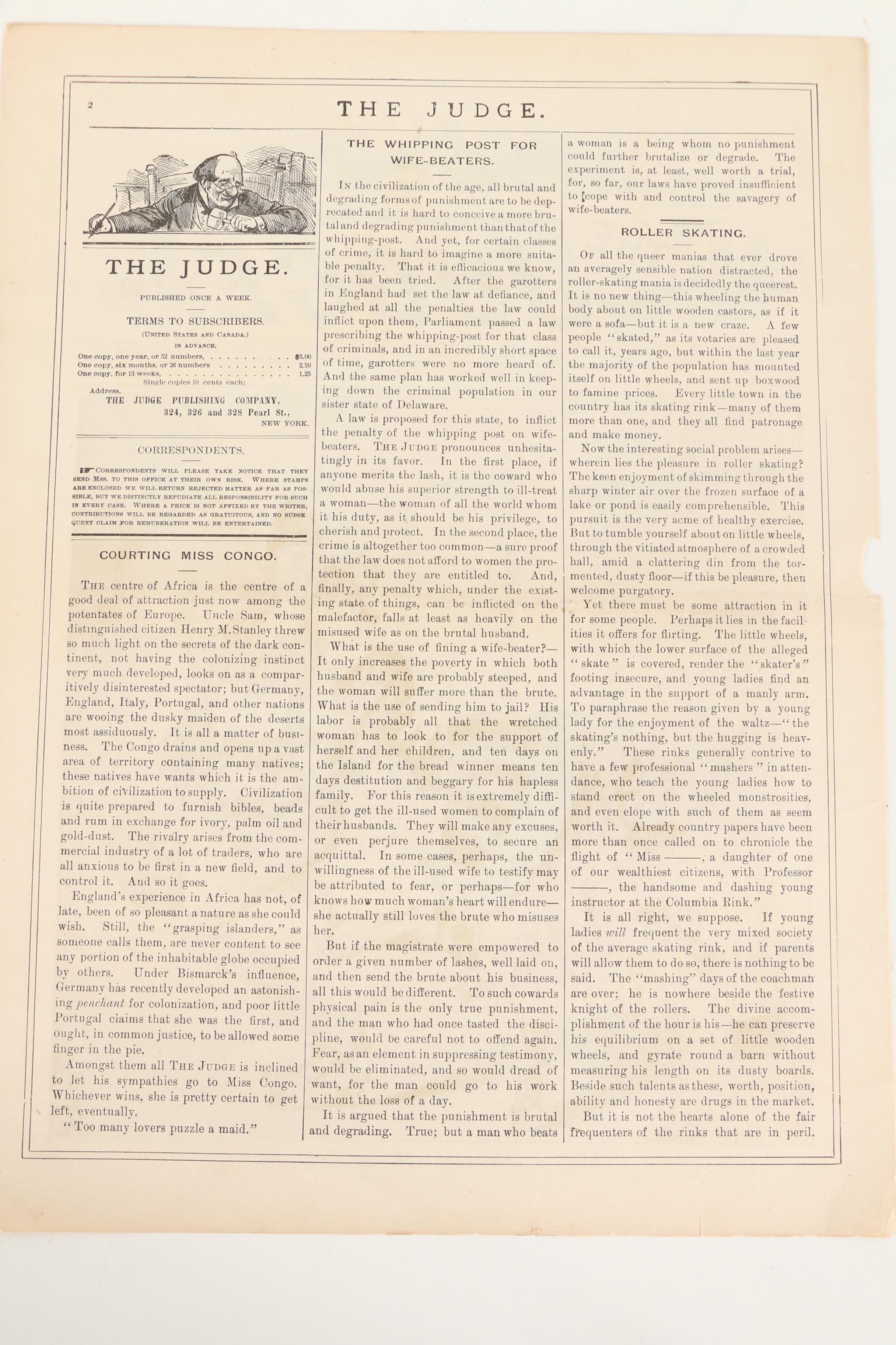 Collection of Nineteenth Century Satirical Magazines Including "Puck"