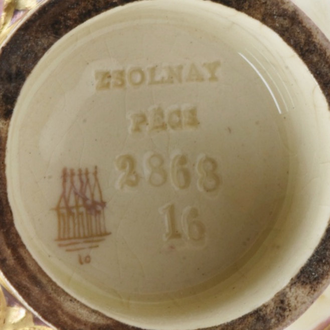 Zsolnay Ceramic Stein and Jug with Figural Relief Panels