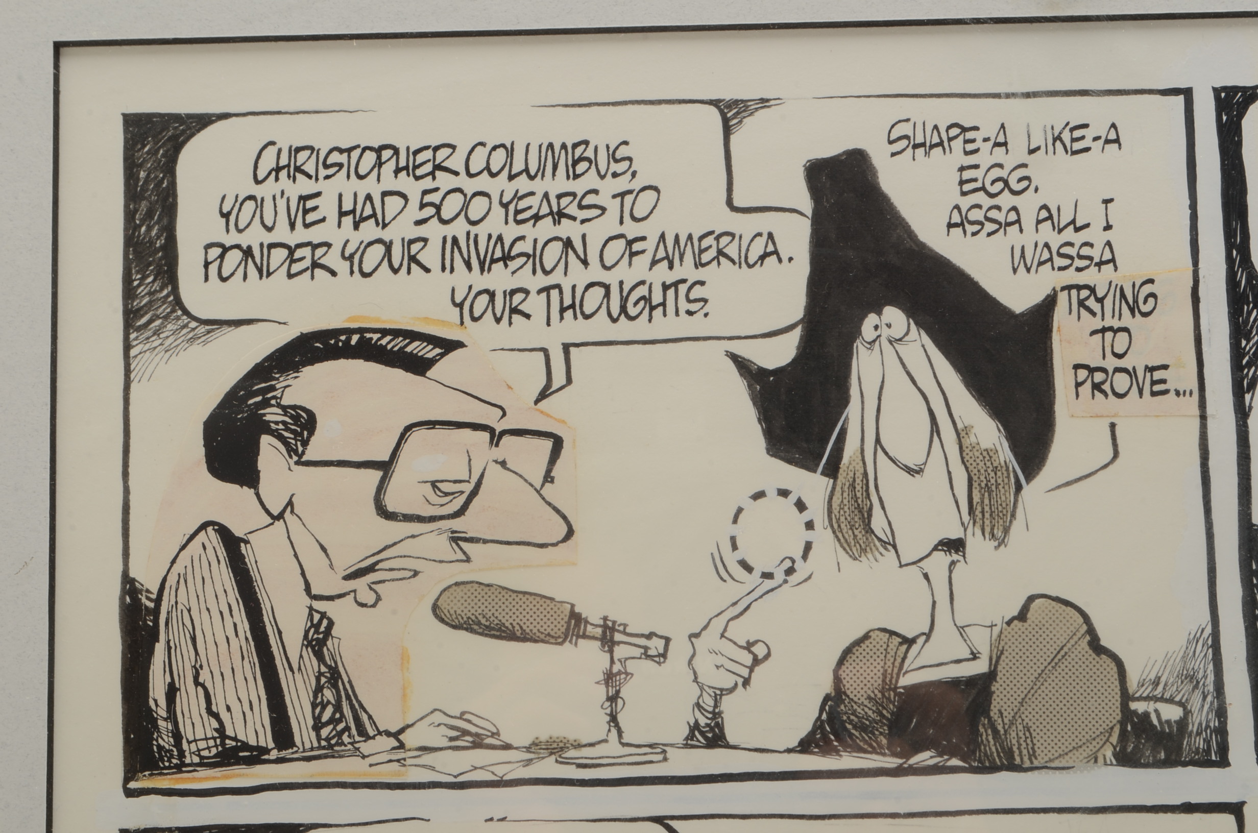 Jim Borgman Original 1992 Ink Cartoon Illustration Prototype for Cincinnati Enquirer