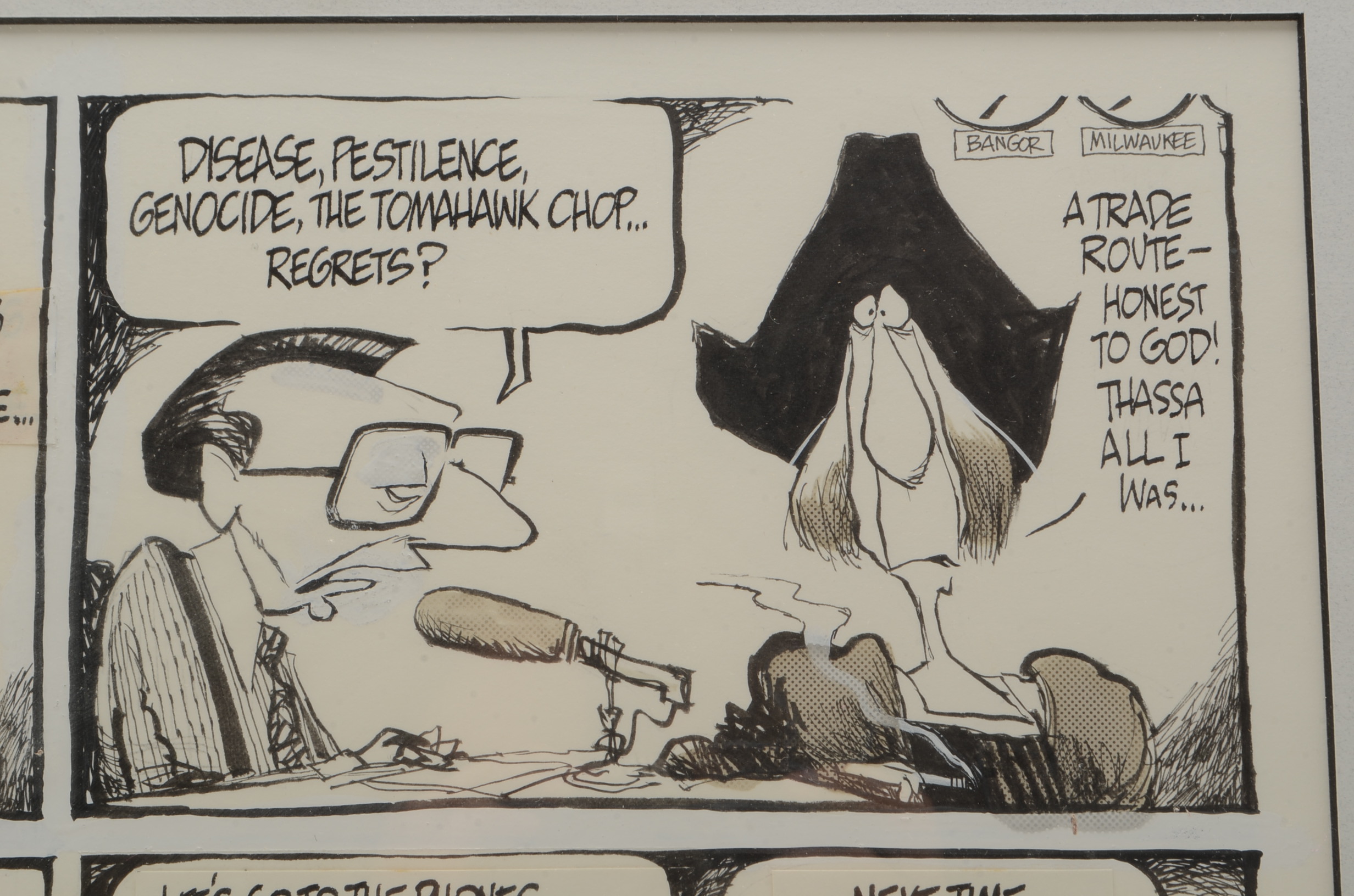 Jim Borgman Original 1992 Ink Cartoon Illustration Prototype for Cincinnati Enquirer