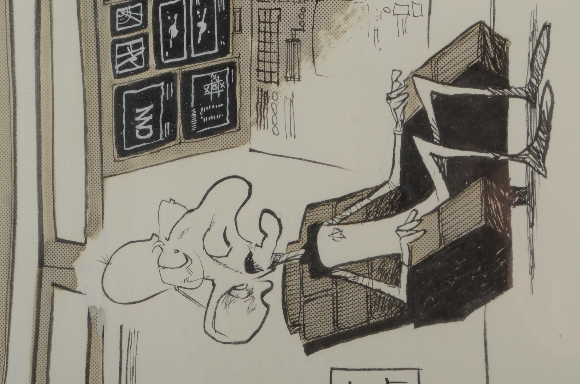 Jim Borgman Original 1992 Ink Cartoon Illustration Prototype for Cincinnati Enquirer