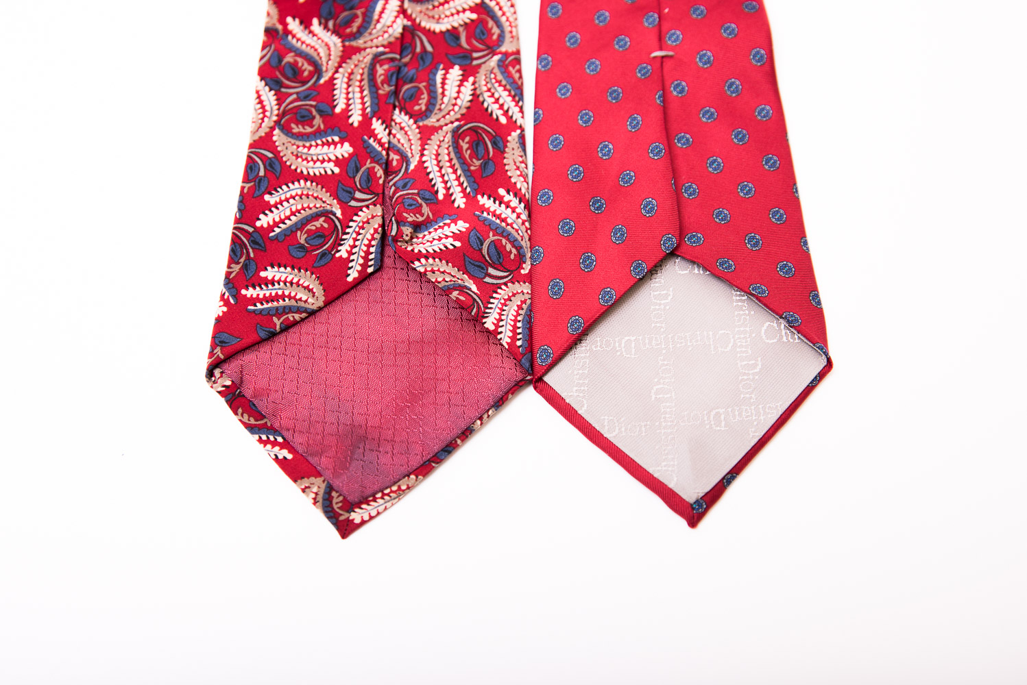 Christian Dior Red Silk Ties
