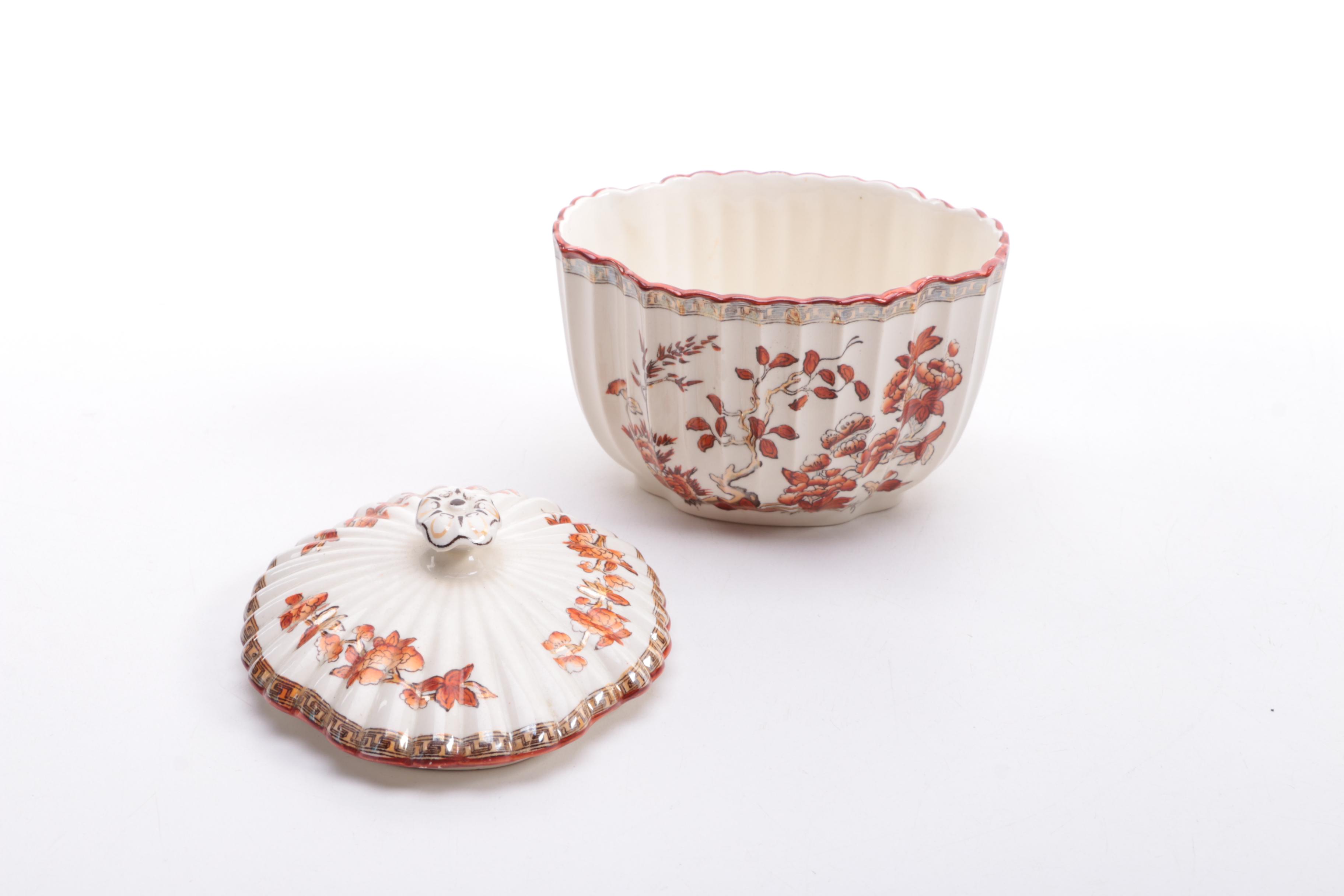 Antique Copeland Spode "India Tree" Coffee Pot With Creamer and Sugar