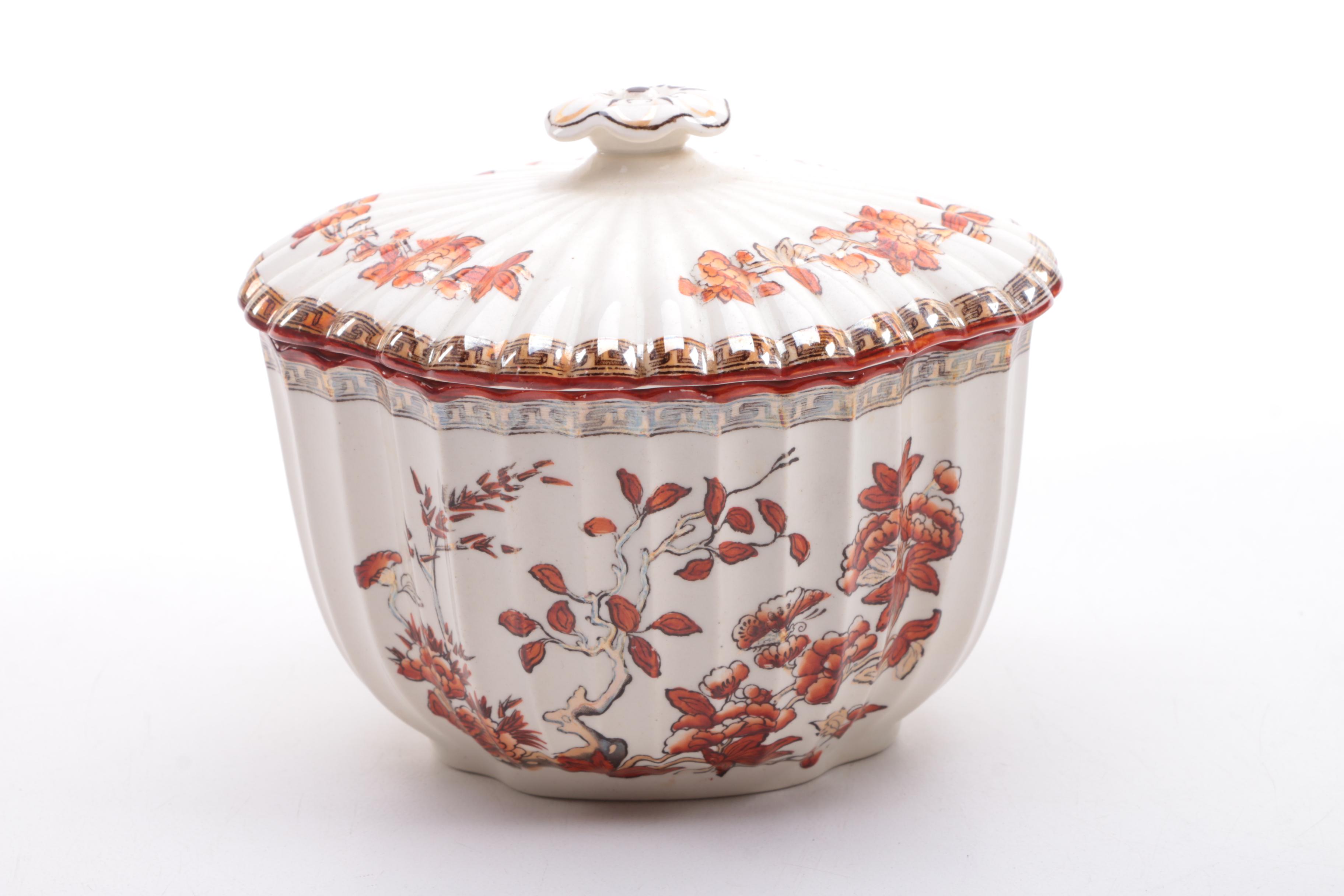 Antique Copeland Spode "India Tree" Coffee Pot With Creamer and Sugar