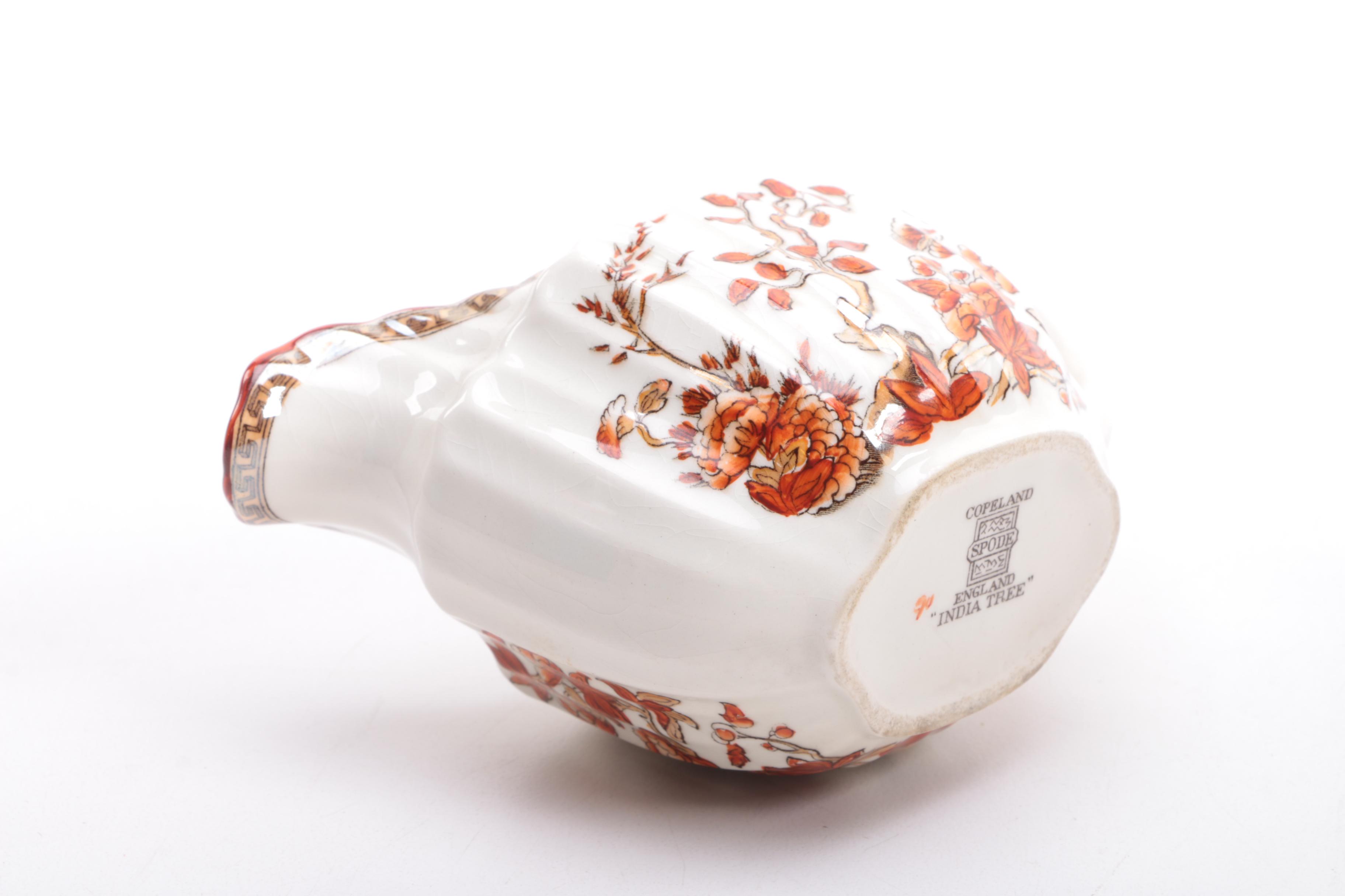 Antique Copeland Spode "India Tree" Coffee Pot With Creamer and Sugar