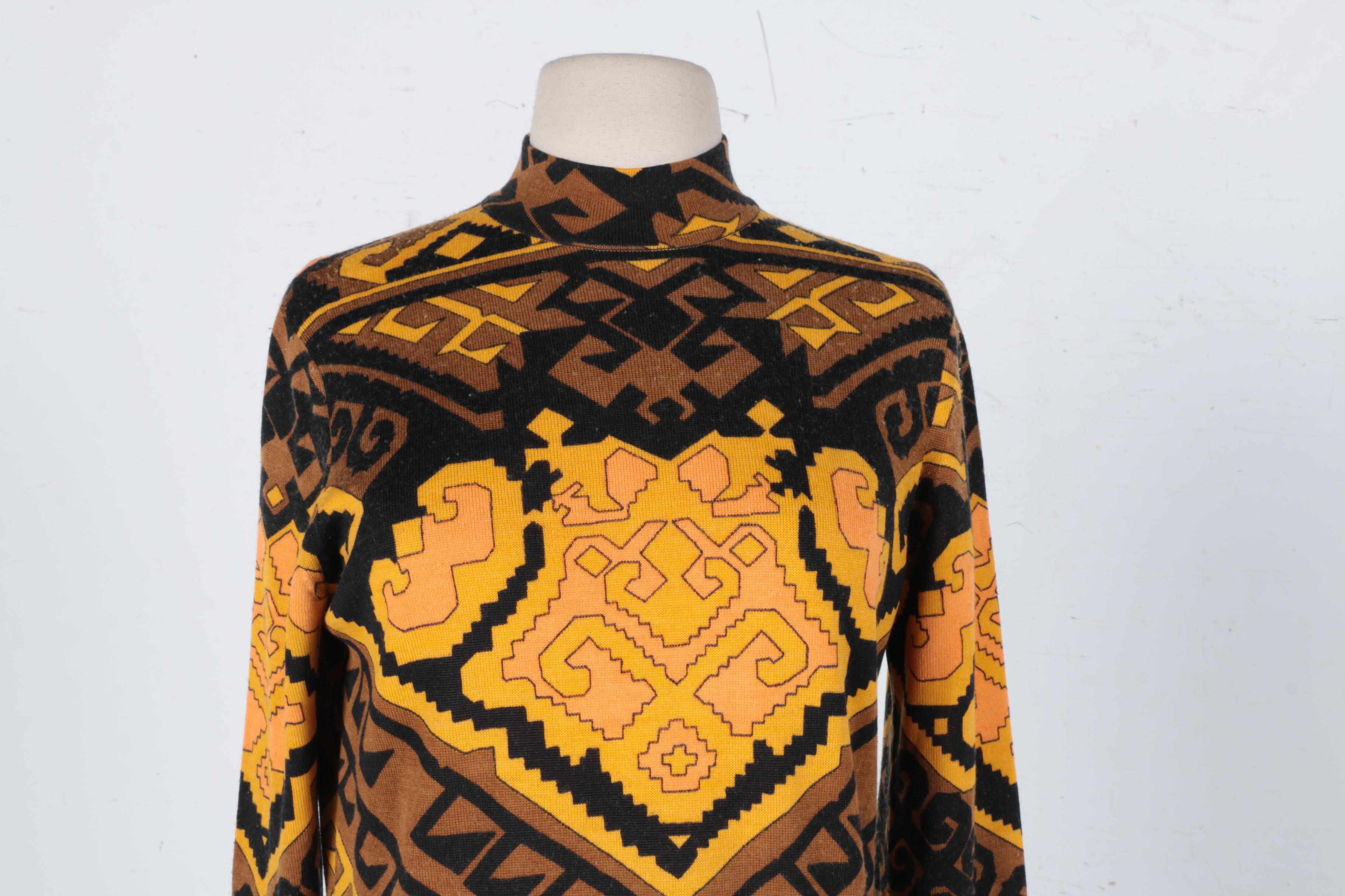 Circa 1970s Leonard Fashion Paris Knit Dress