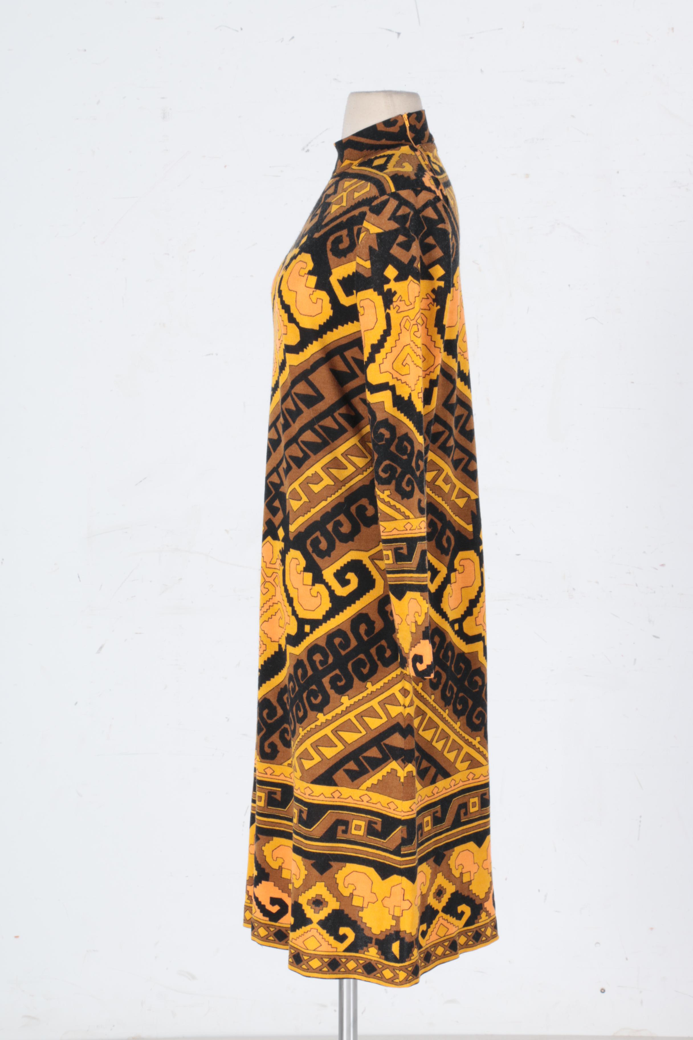 Circa 1970s Leonard Fashion Paris Knit Dress
