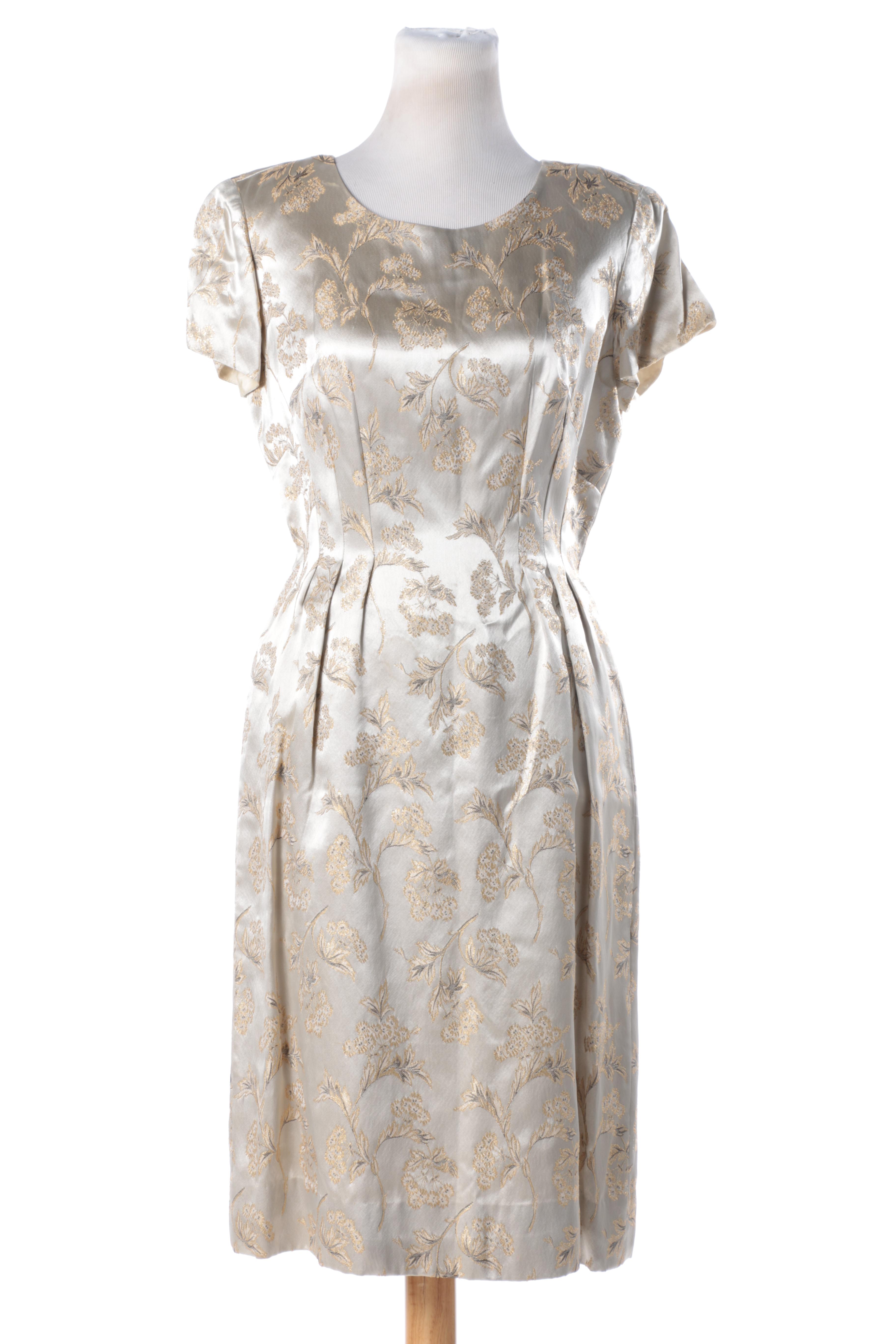 Women's Silk Brocade Dress With Jacket