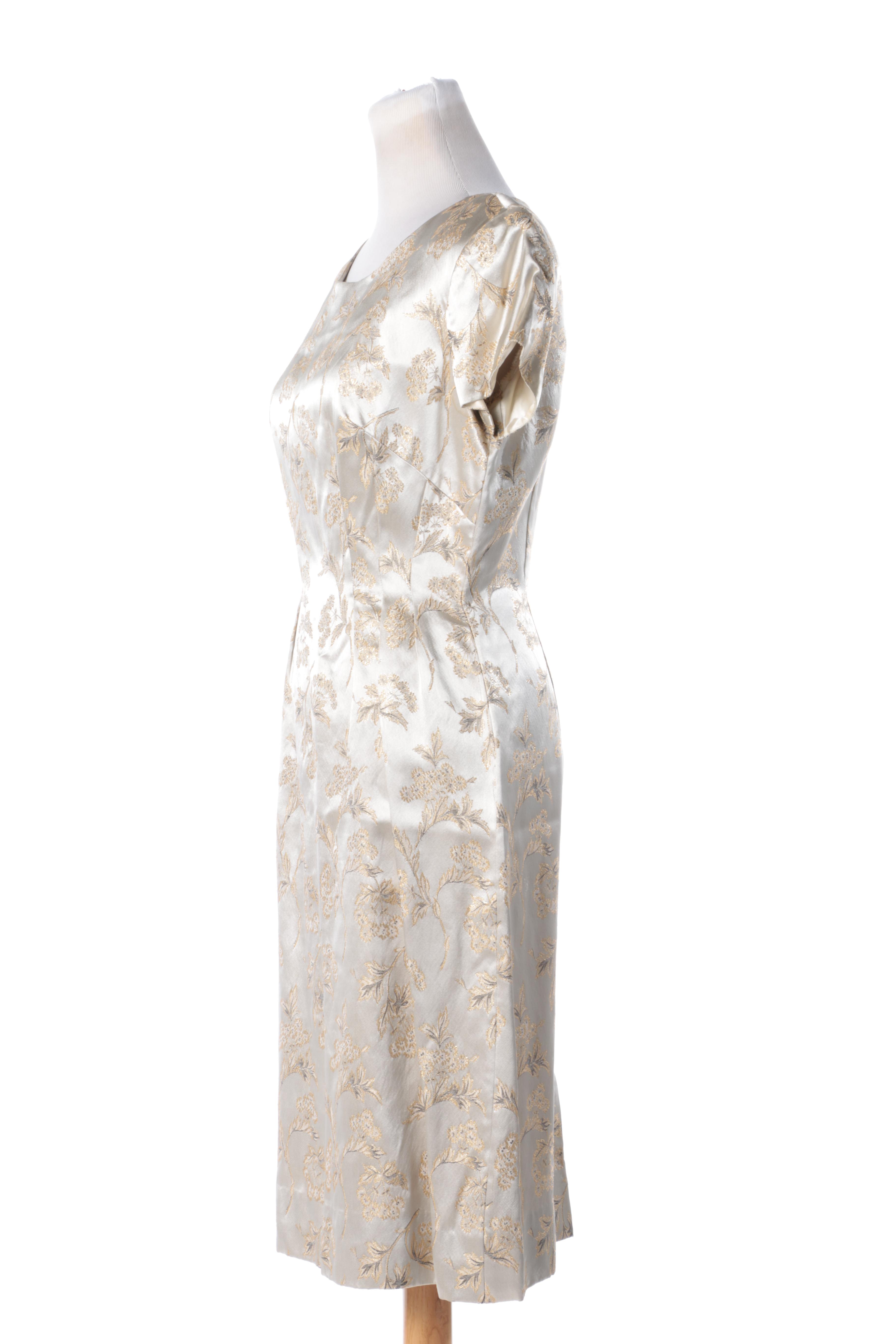 Women's Silk Brocade Dress With Jacket