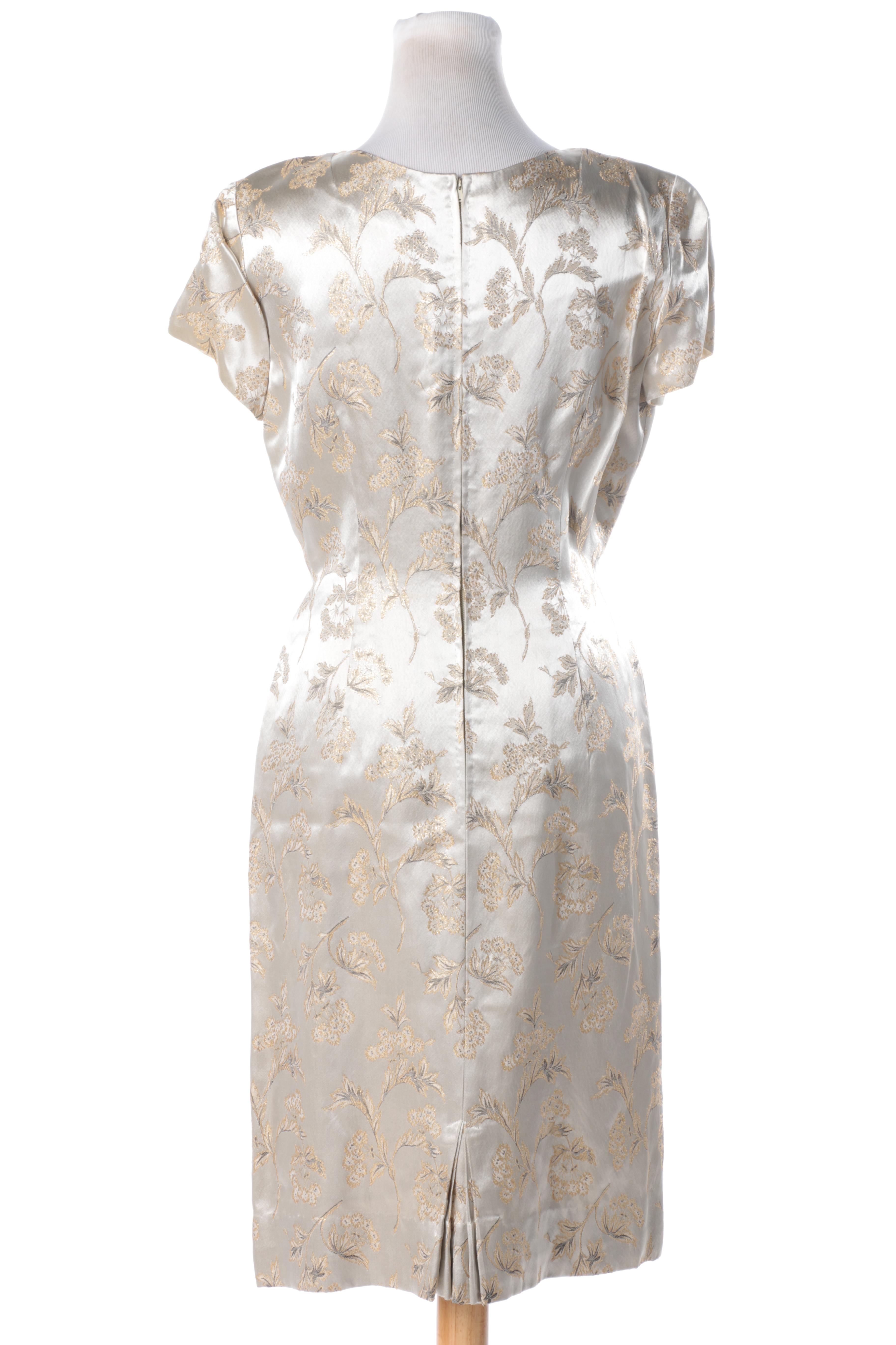 Women's Silk Brocade Dress With Jacket