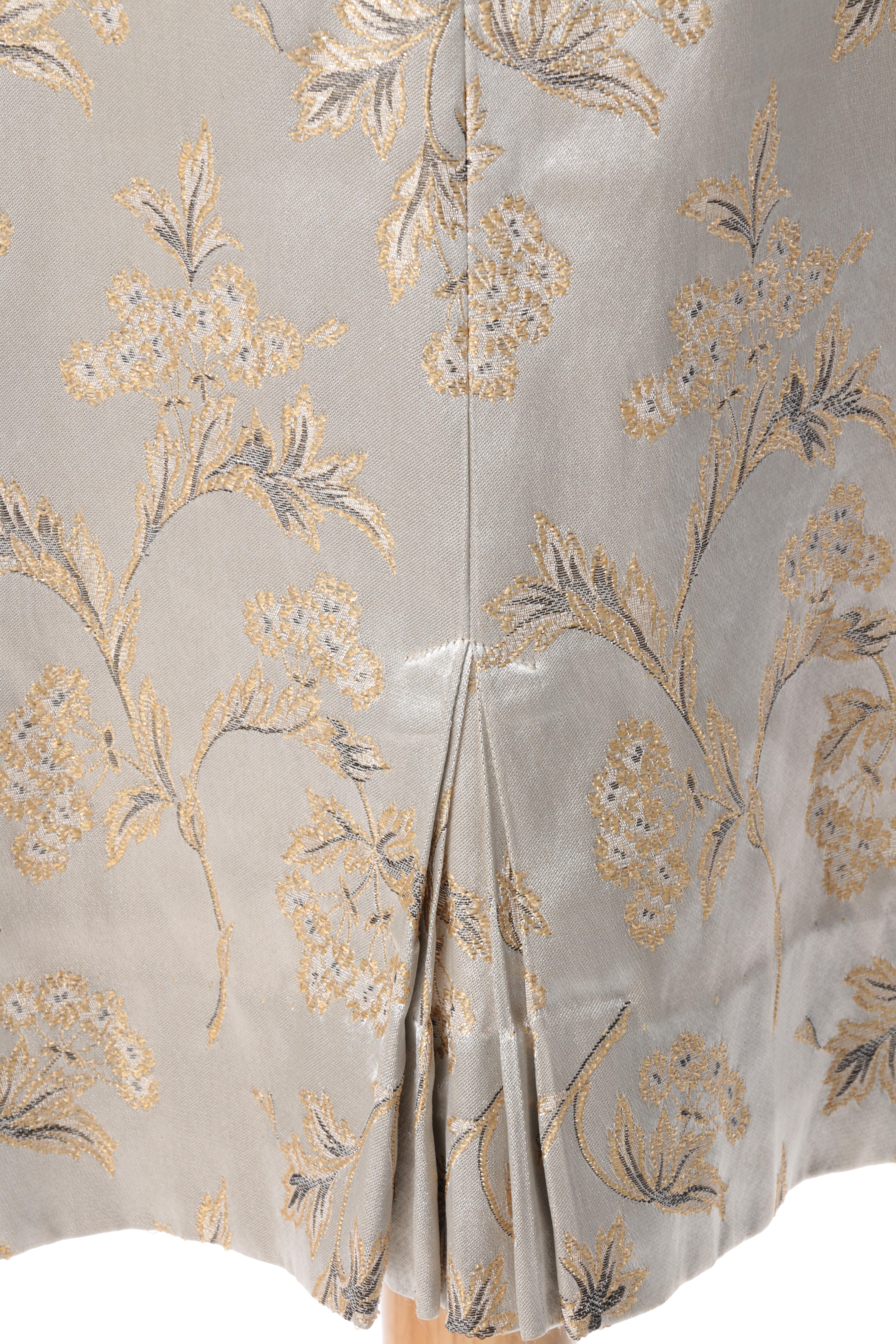 Women's Silk Brocade Dress With Jacket