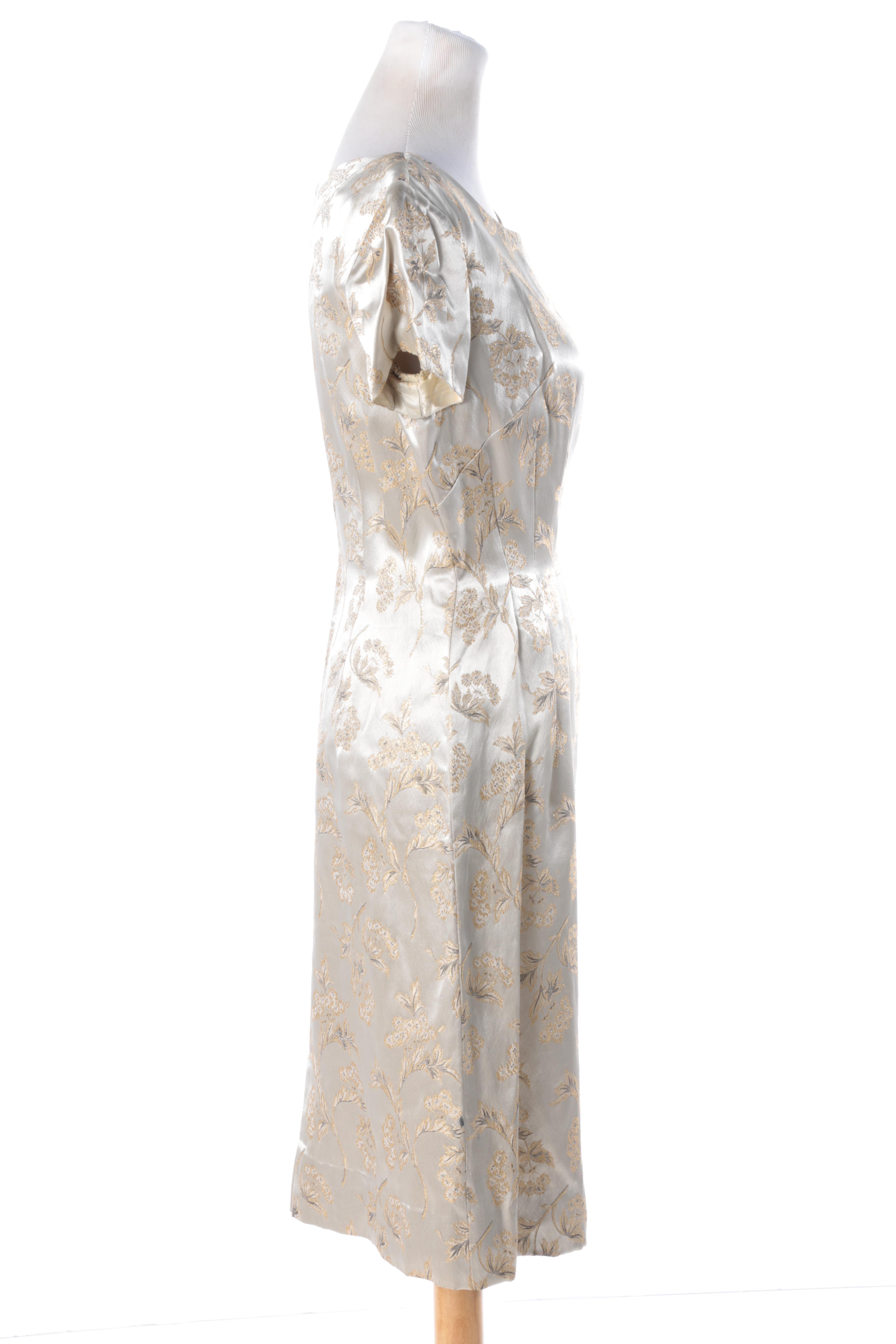 Women's Silk Brocade Dress With Jacket
