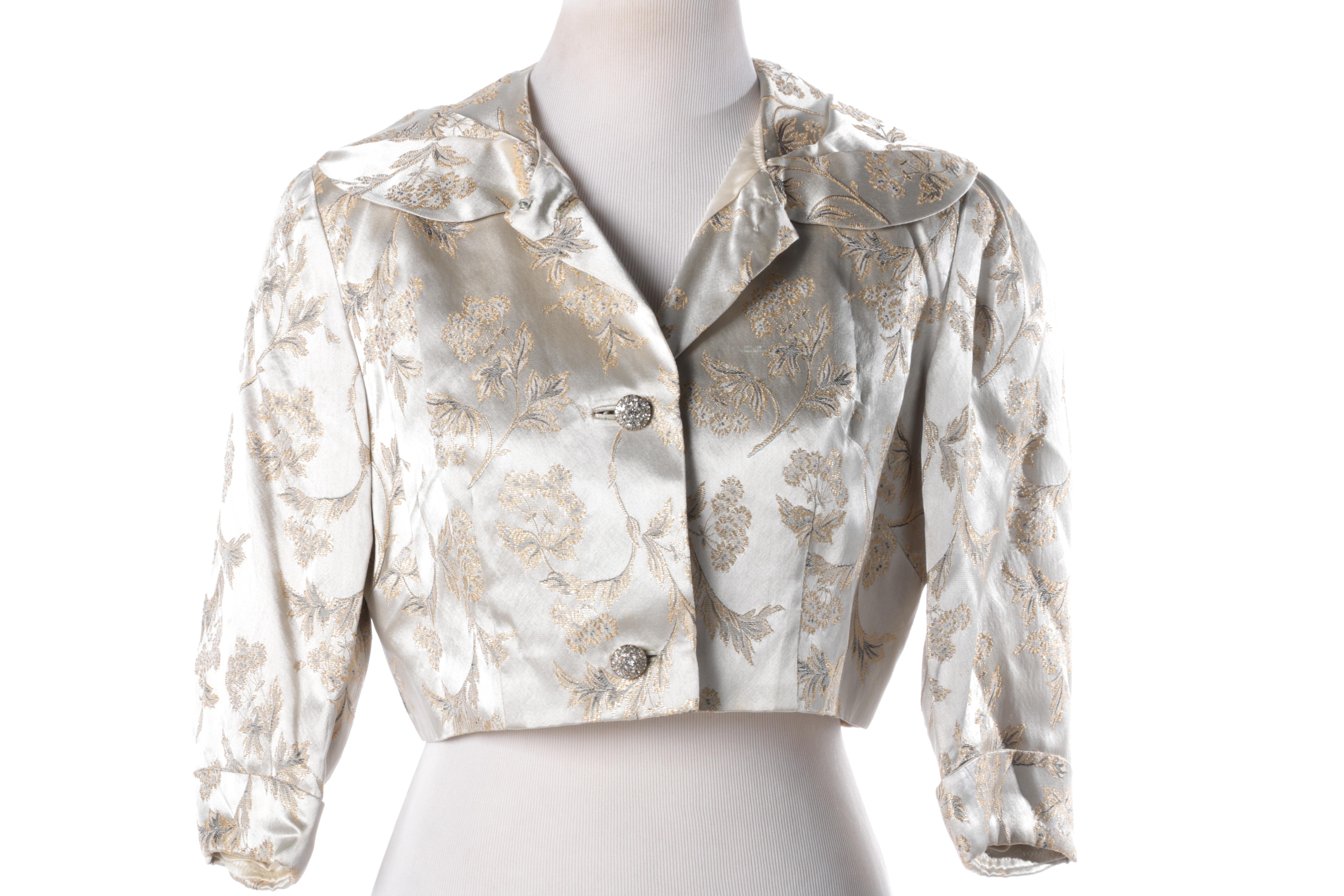 Women's Silk Brocade Dress With Jacket