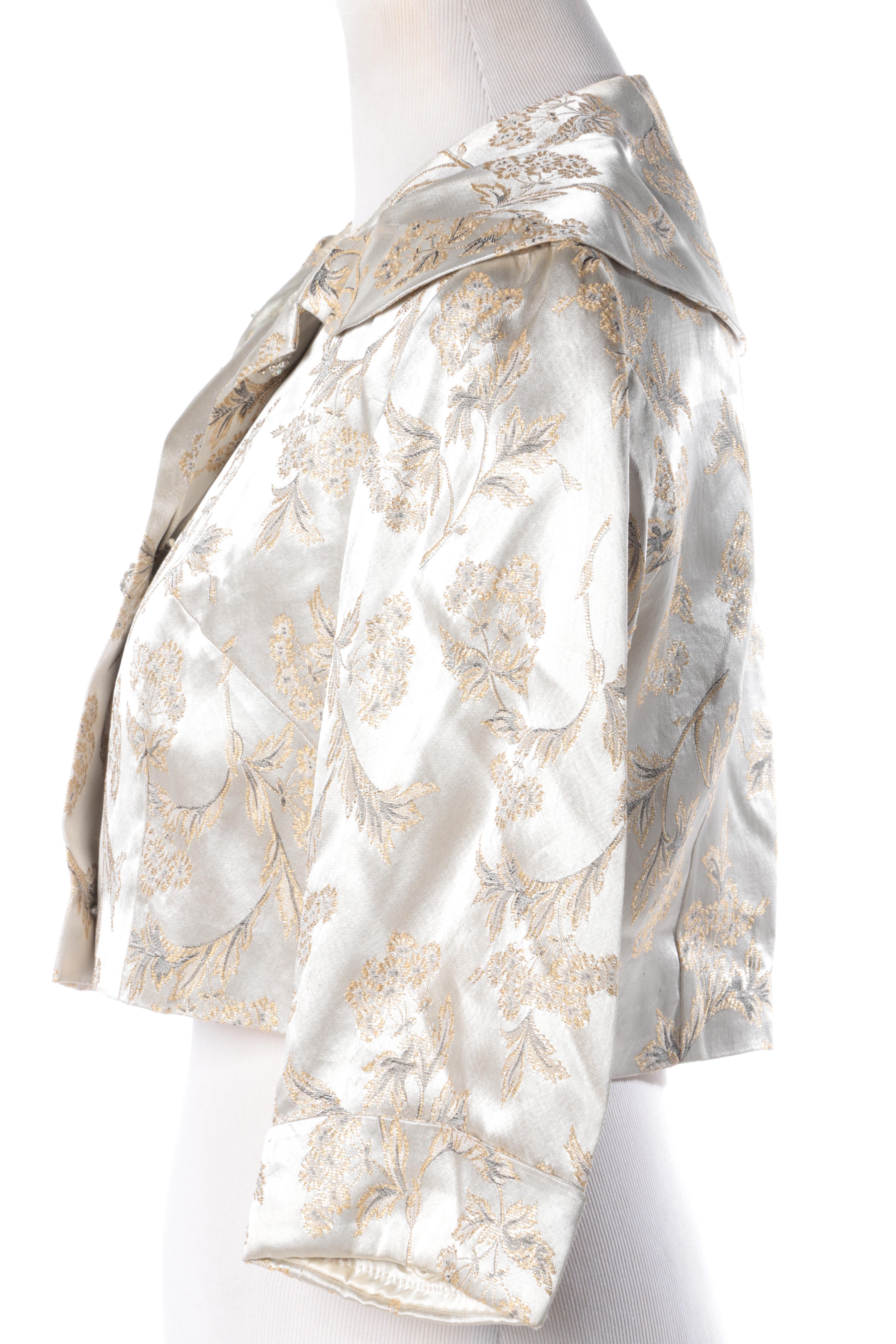 Women's Silk Brocade Dress With Jacket