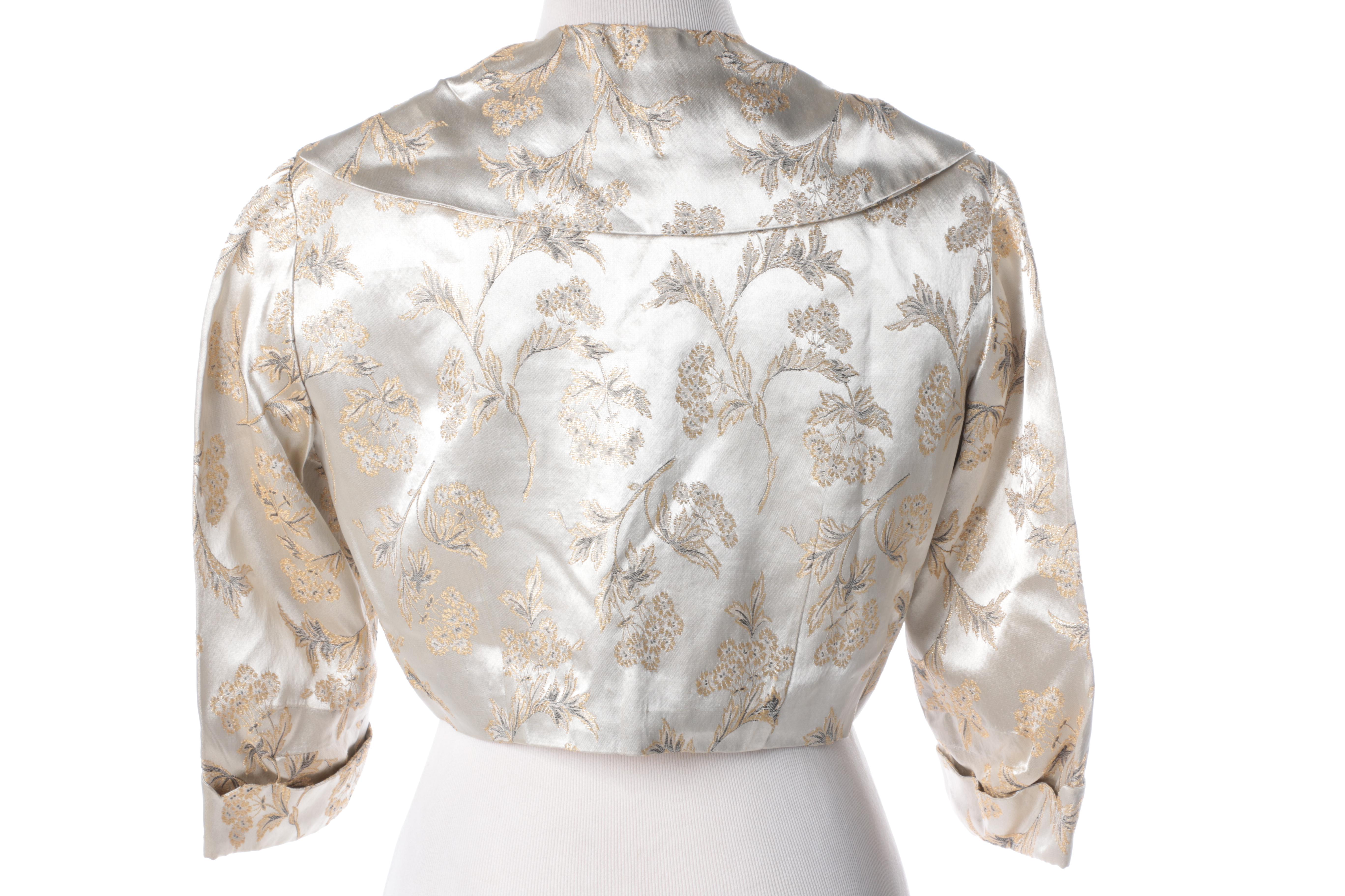 Women's Silk Brocade Dress With Jacket