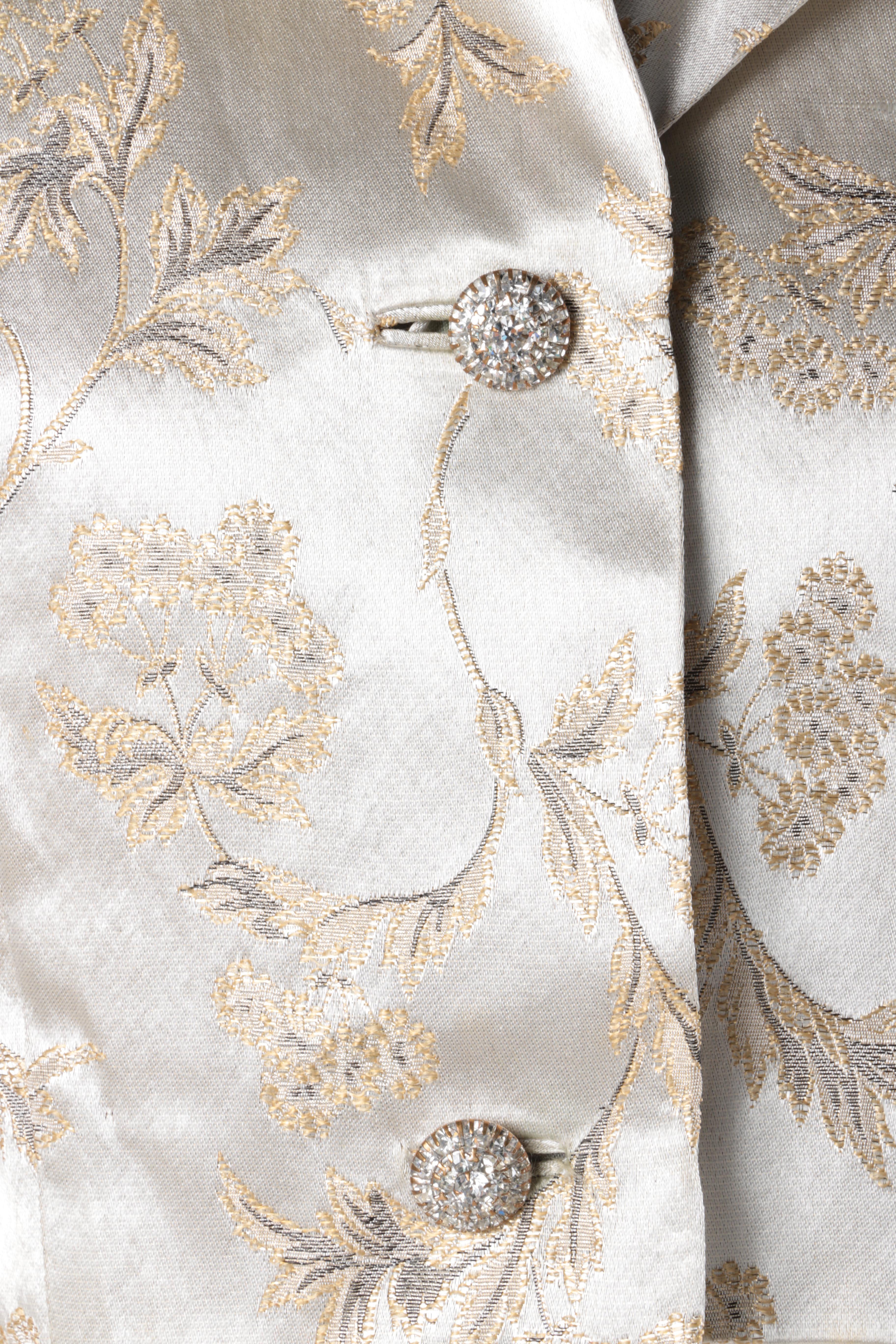 Women's Silk Brocade Dress With Jacket