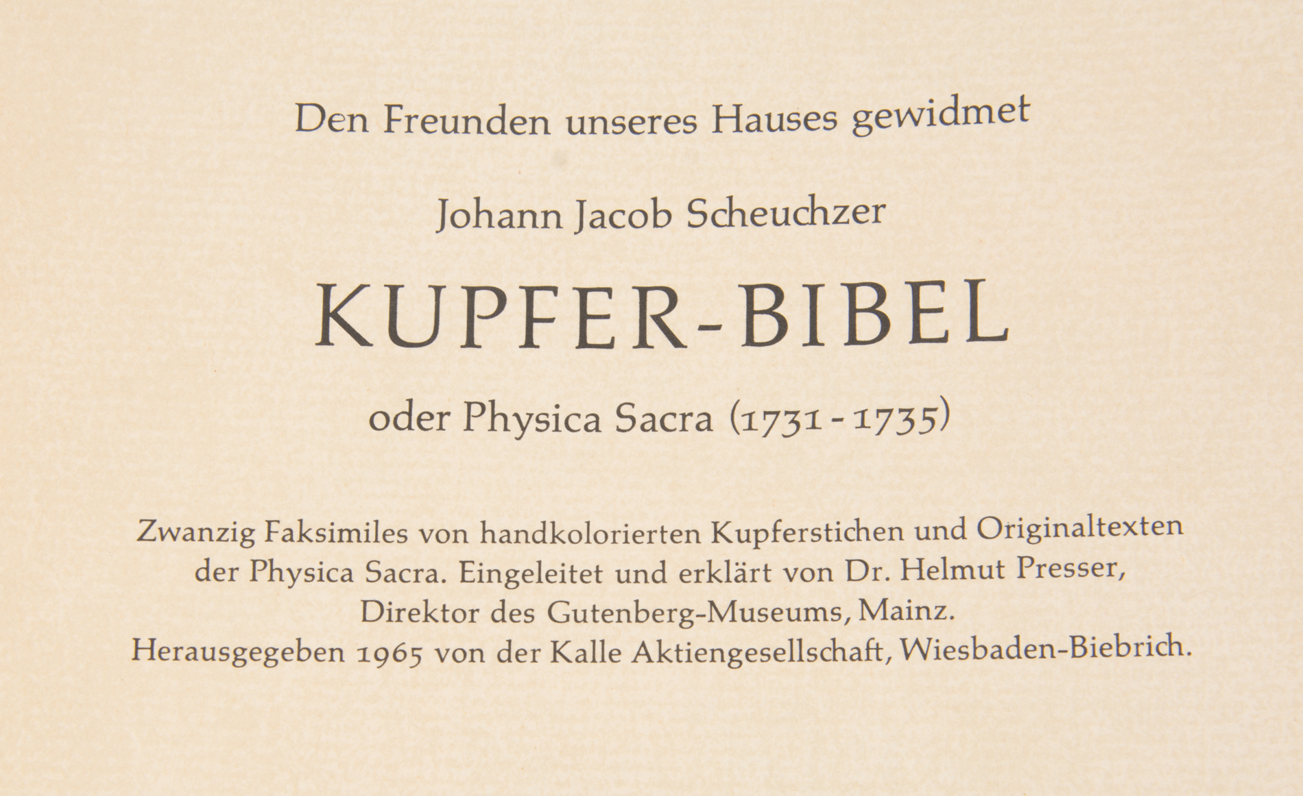 Vintage Reproduction Prints and Pages from Johann Jakob Scheuchzer's "Physica Sacra"