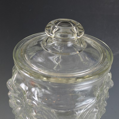 Vintage Libbey Glass Elephant-Shaped Peanut/Cookie Jar