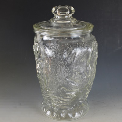 Vintage Libbey Glass Elephant-Shaped Peanut/Cookie Jar