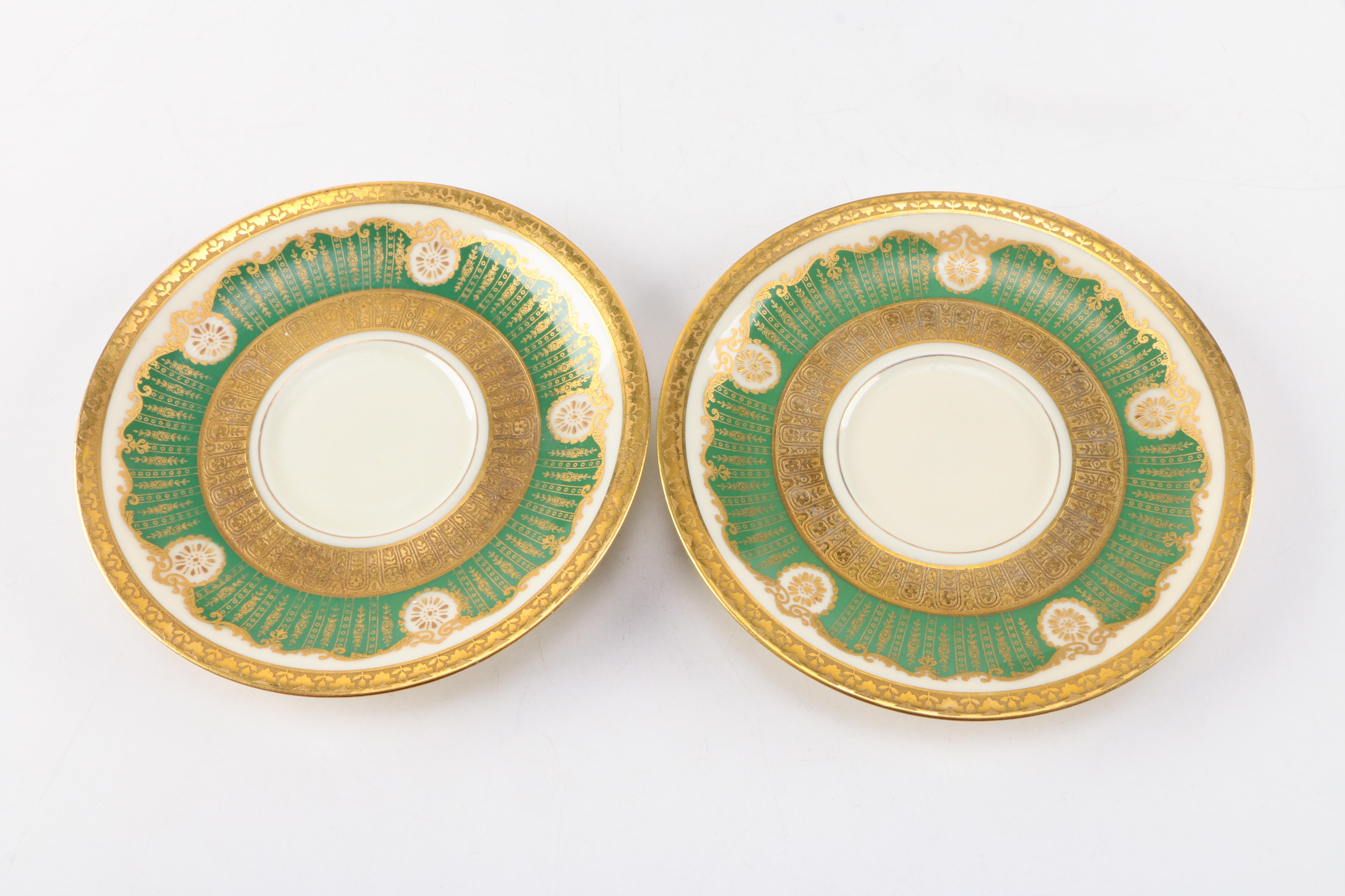 Heinrich & Co Plates and Black Knight "Antoinette" Saucers