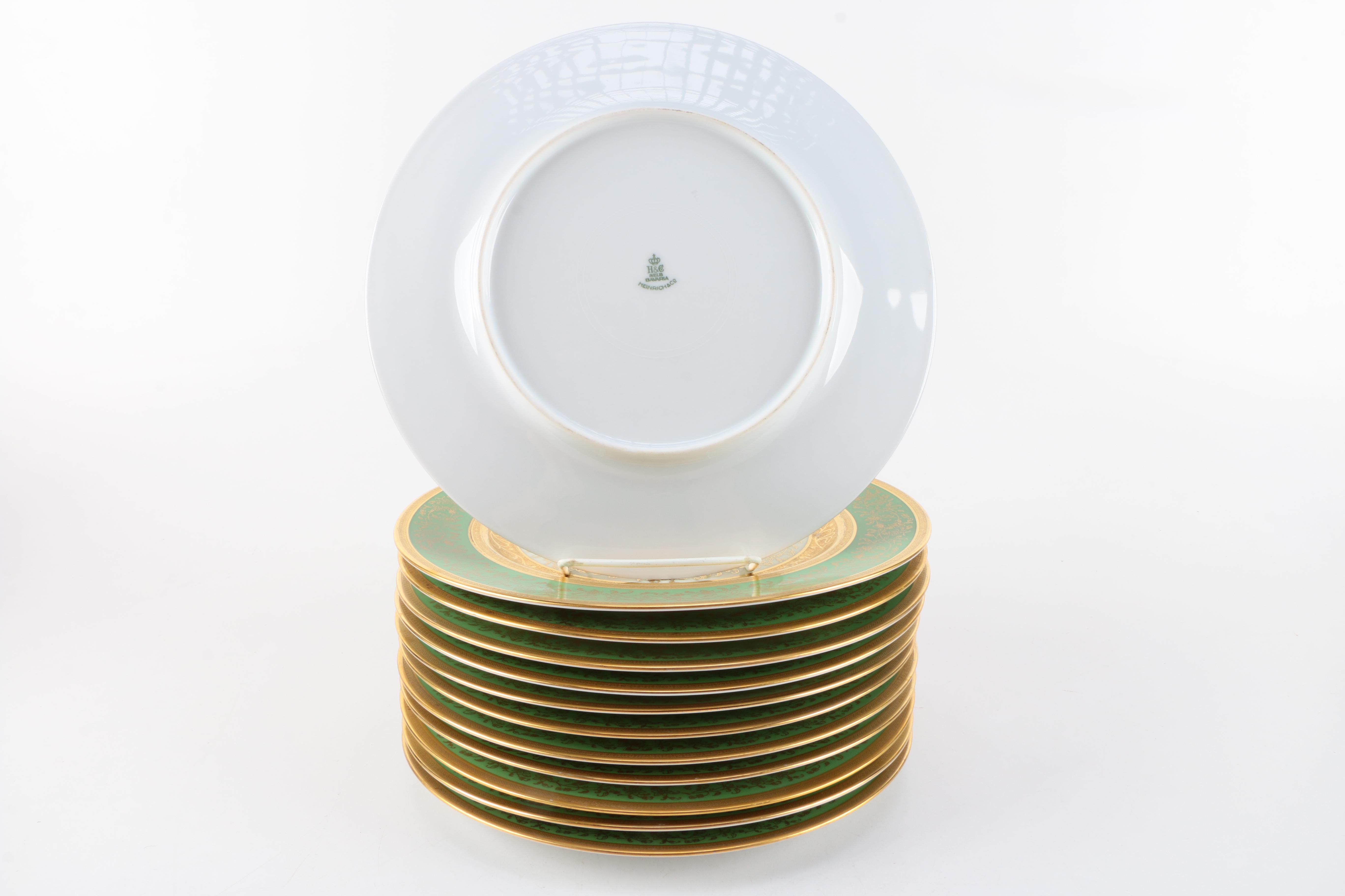 Heinrich & Co Plates and Black Knight "Antoinette" Saucers