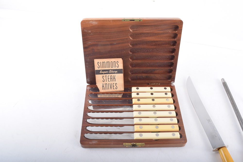 Vintage Bakelite-Handled Knives by Simmons and Geneva Forge