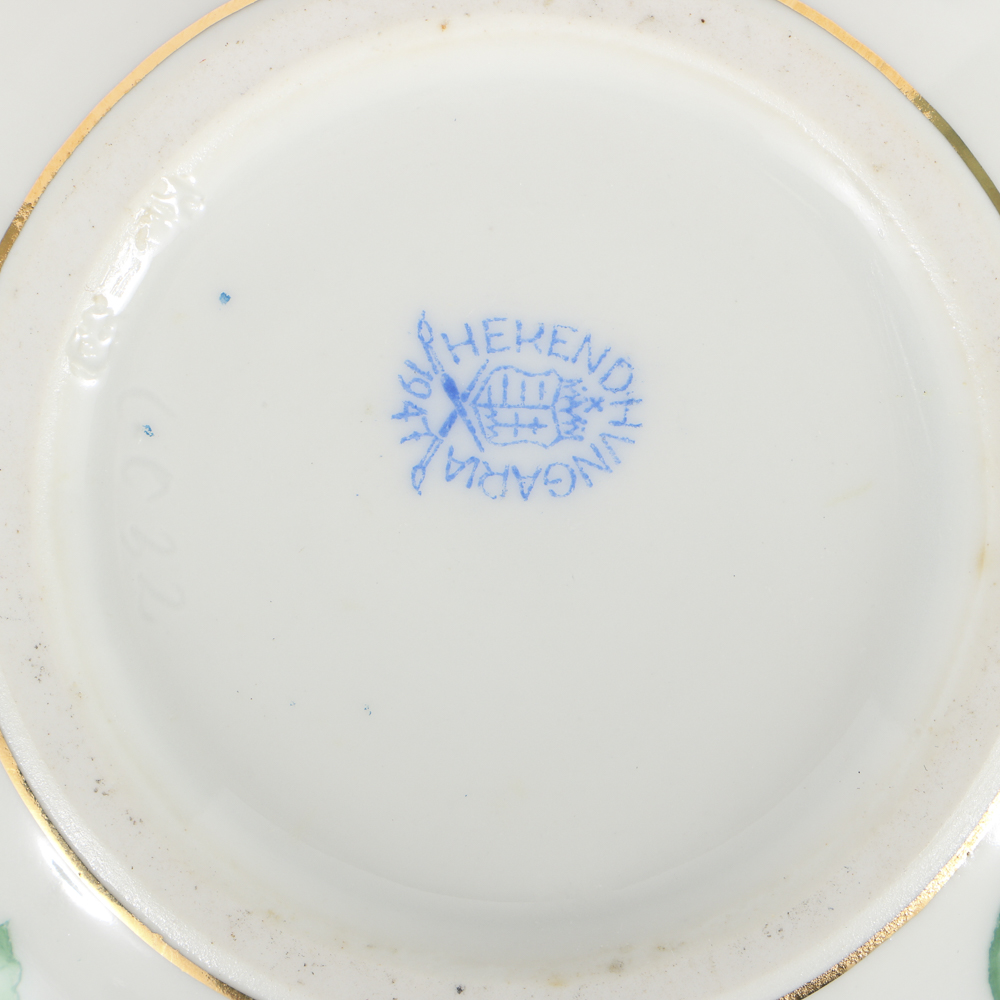 Herend Round Green Covered Box