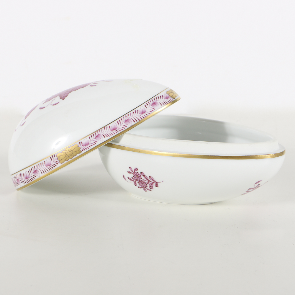 Herend "Chinese Bouquet Raspberry" Egg Box