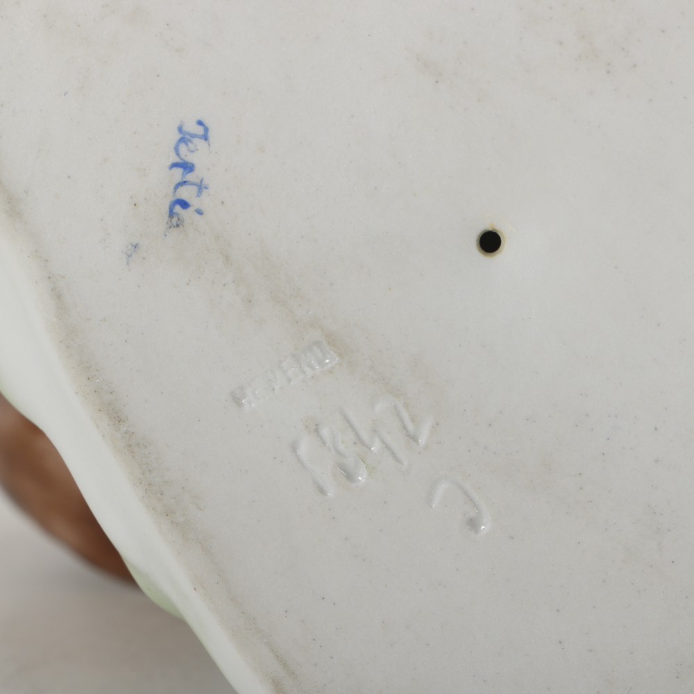 Artist Signed Herend Porcelain Bear With Honey Jar Figurine