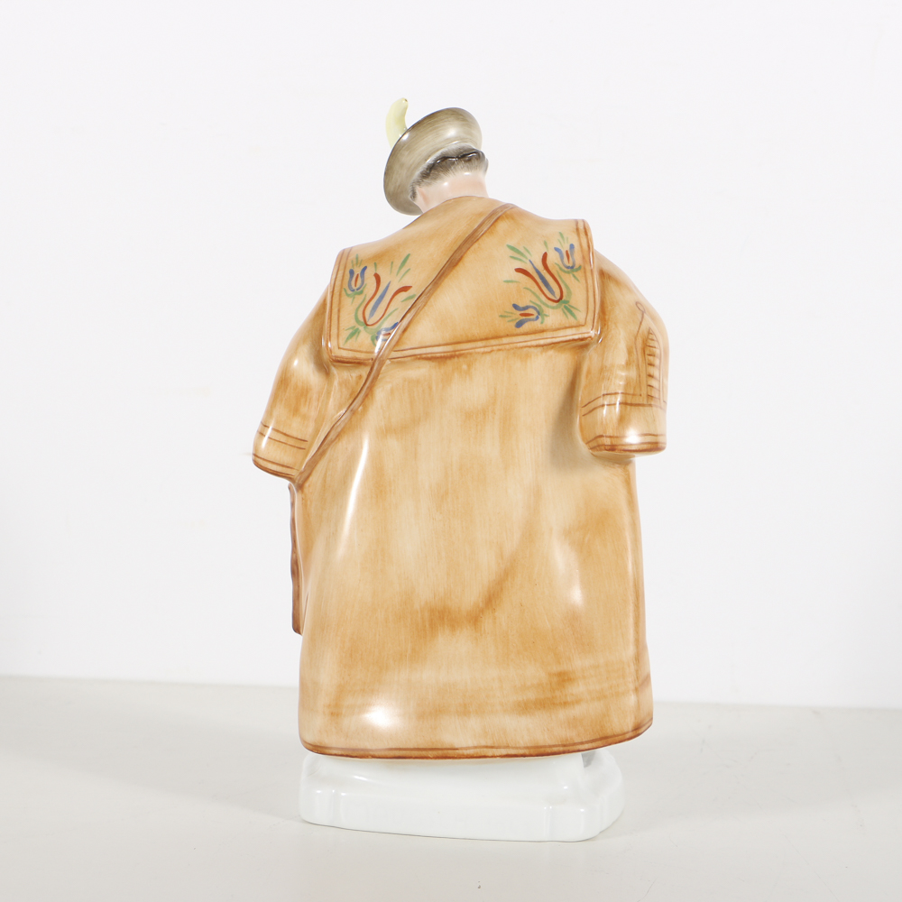 Herend Porcelain Figurine Of A Man With Dog