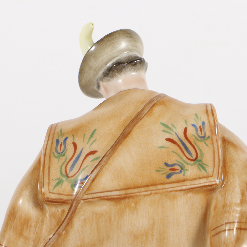 Herend Porcelain Figurine Of A Man With Dog