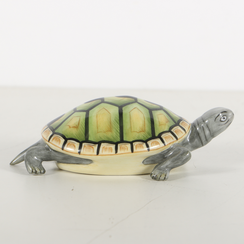 Herend Porcelain Figurine Of A Turtle