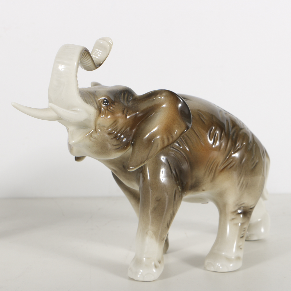 Pair of Royal Dux Elephants