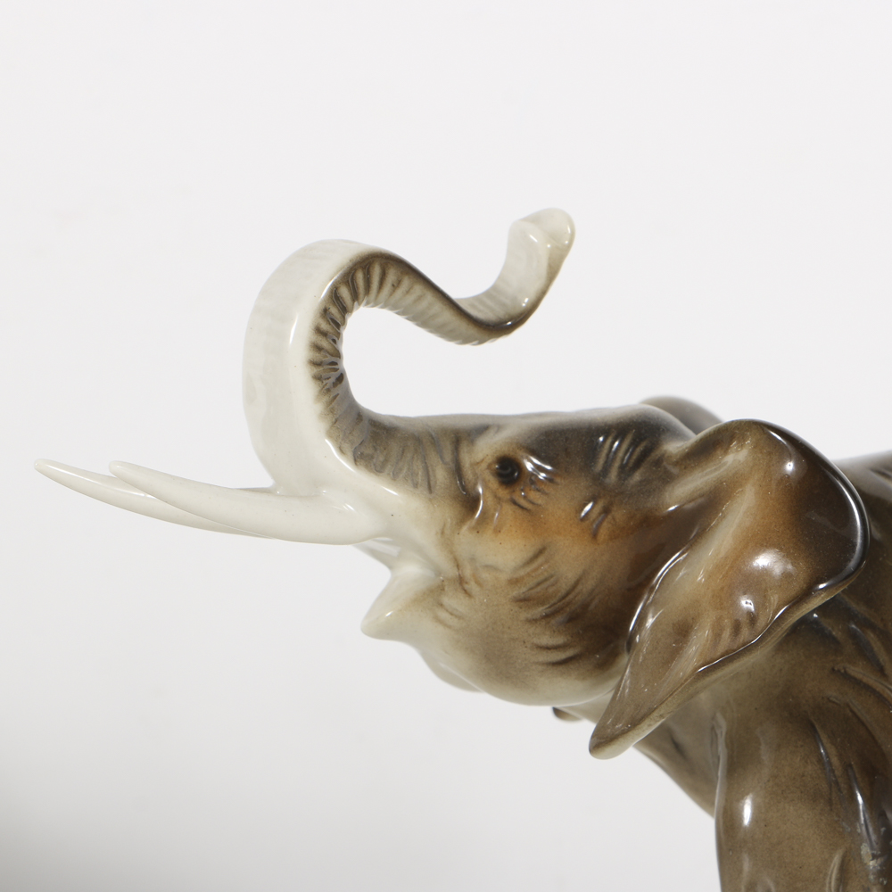 Pair of Royal Dux Elephants