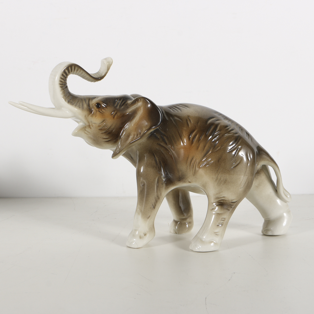 Pair of Royal Dux Elephants