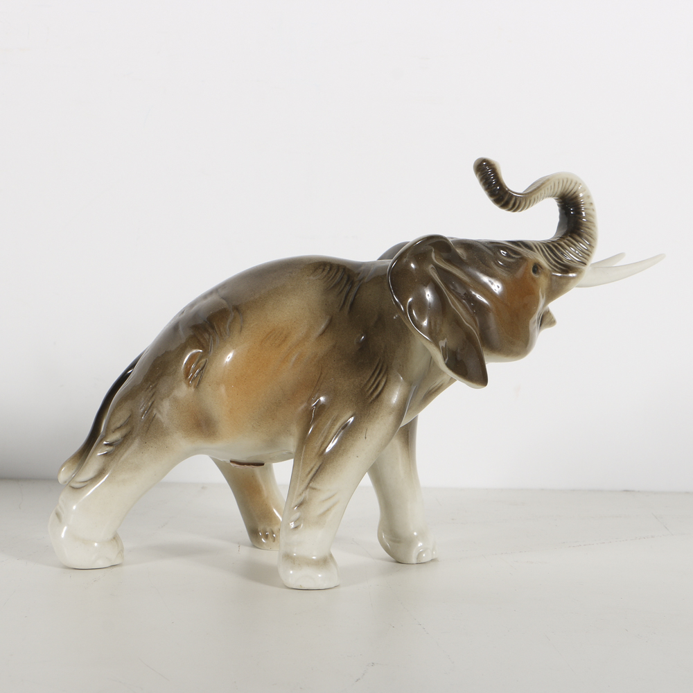 Pair of Royal Dux Elephants