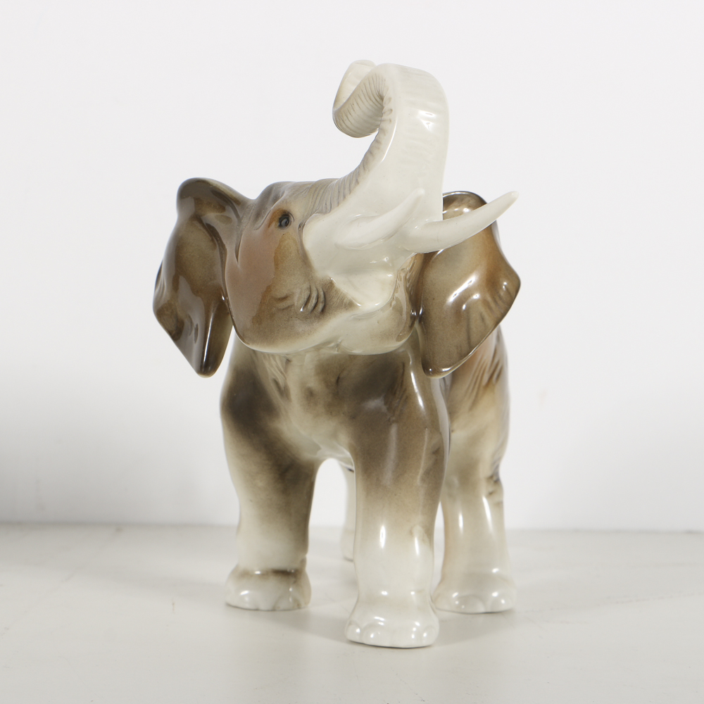 Pair of Royal Dux Elephants